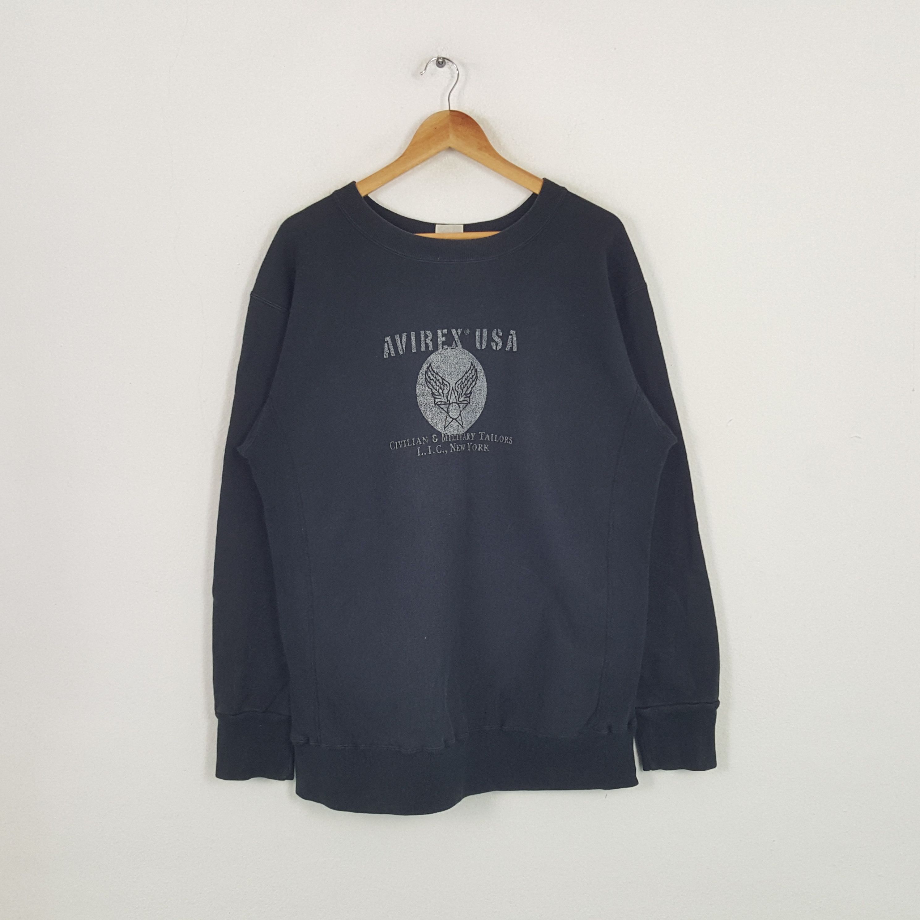Avirex × Vintage Vintage Avirex USA American Military Style Sweatshirt Size US L / EU 52-54 / 3 - 1 Thumbnail