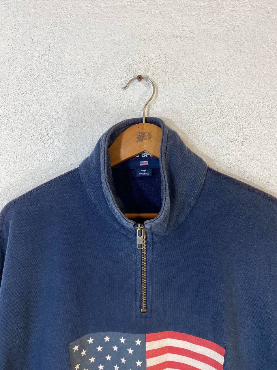 vintage polo sport ralph lauren half zipper jacket
