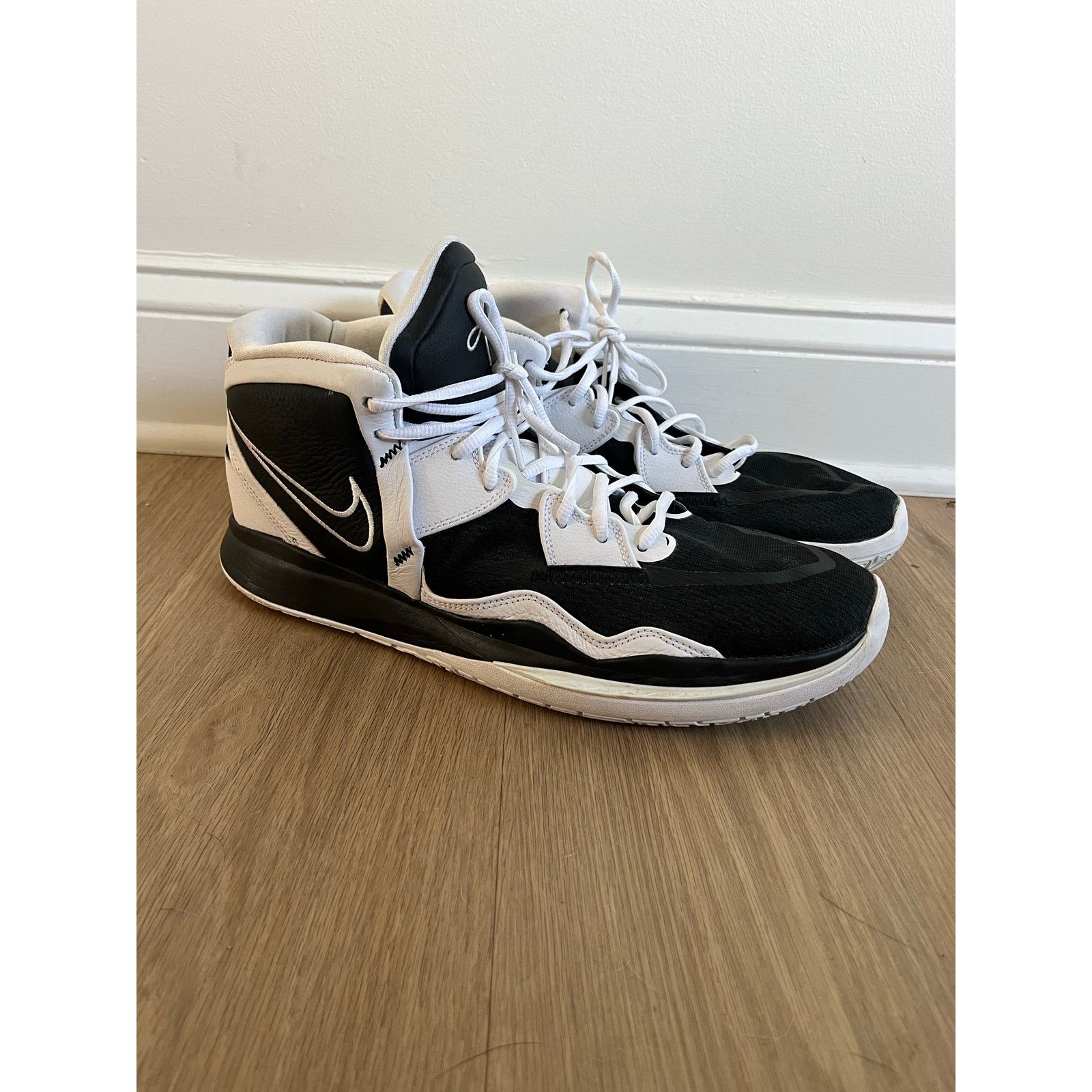 Nike Nike Shoes Black White Black Kyrie Infinity TB Size US 12 / EU 45 - 1 Thumbnail