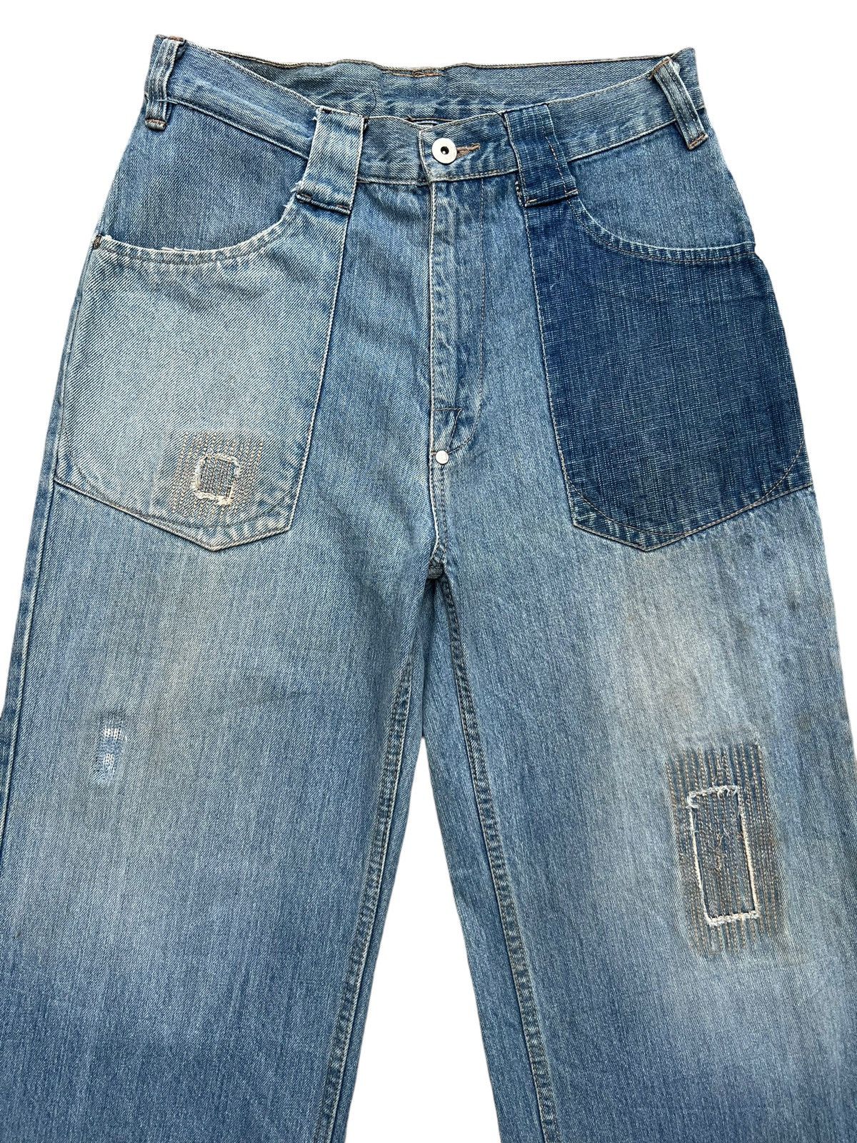 Japanese Brand Japanese Brand Patchwork Baggy Wide Pants 31x32 Size US 31 - 4 Thumbnail