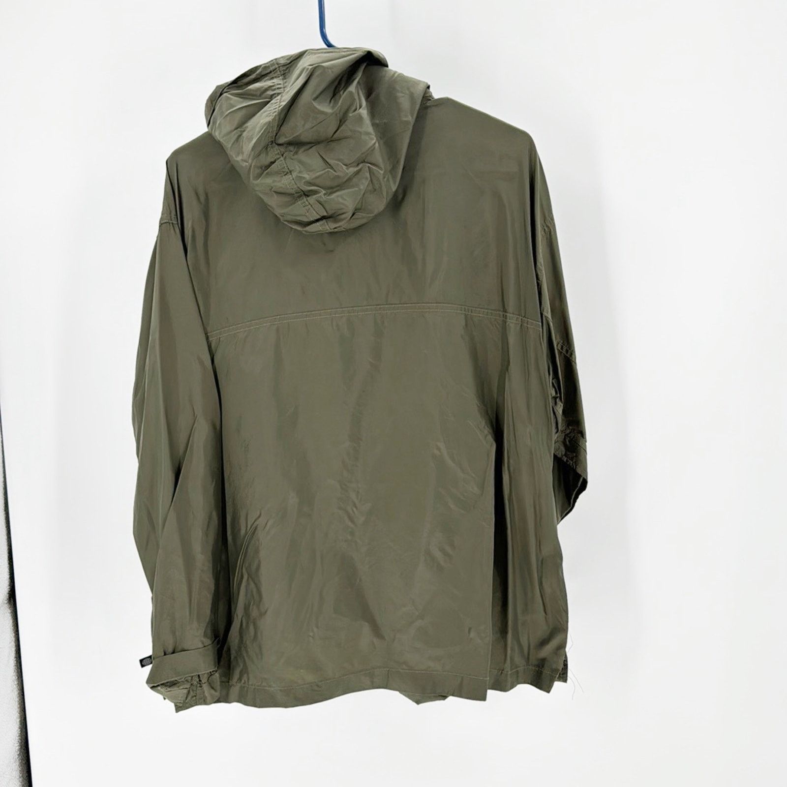Express EXPRESS World Brand 90s Windbreaker green Hooded Nylon Size US L / EU 52-54 / 3 - 2 Thumbnail