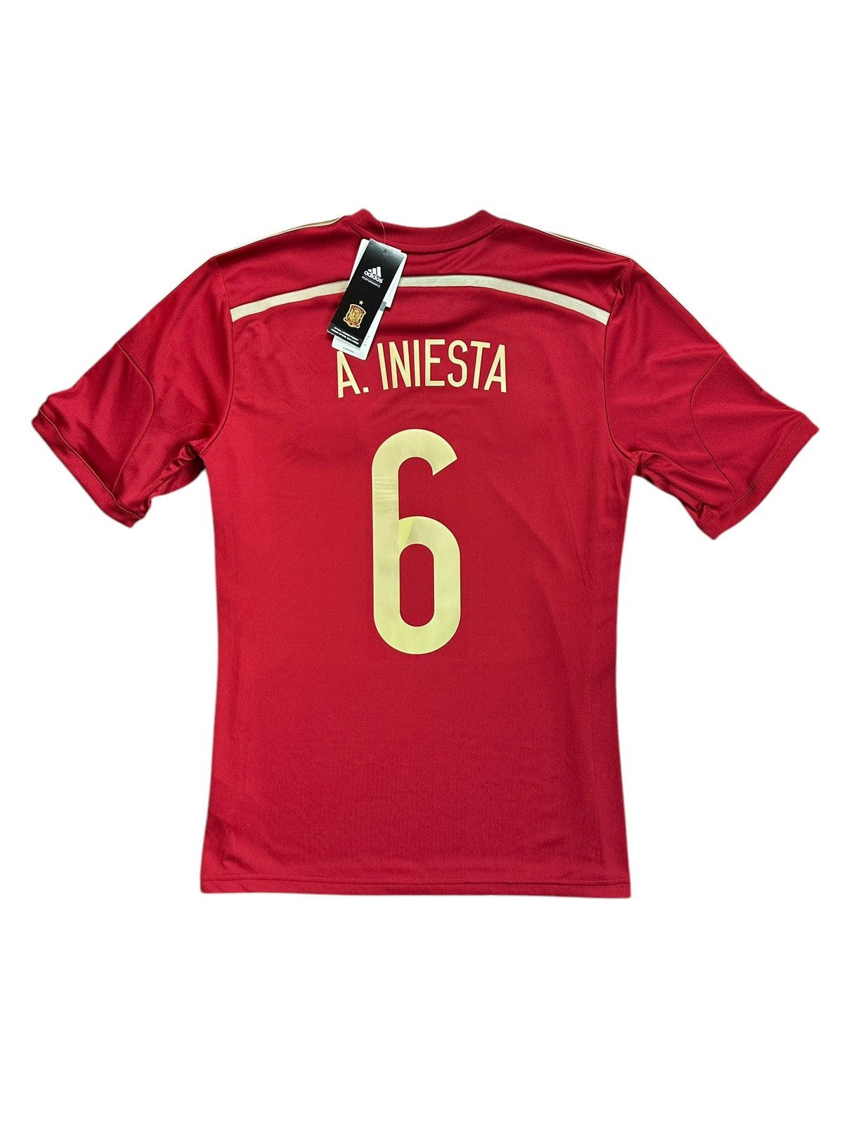 Adidas Spain 2014 Iniesta Home Jersey Size US M / EU 48-50 / 2 - 1 Thumbnail