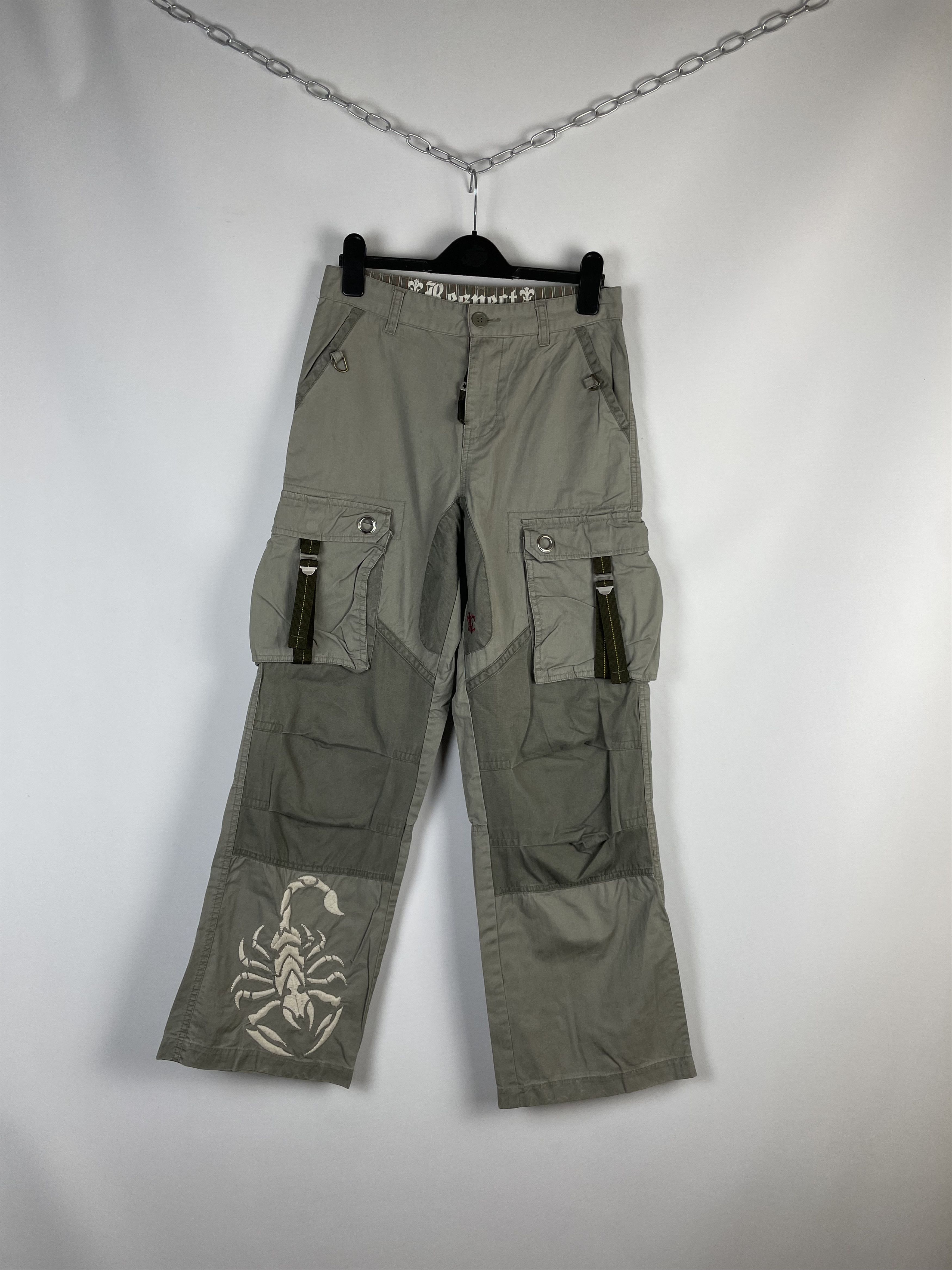 Japanese Brand FishBone Y2K Pants Cargo Japan Style Multi Pocket Bondage Size US 28 / EU 44 - 2 Thumbnail