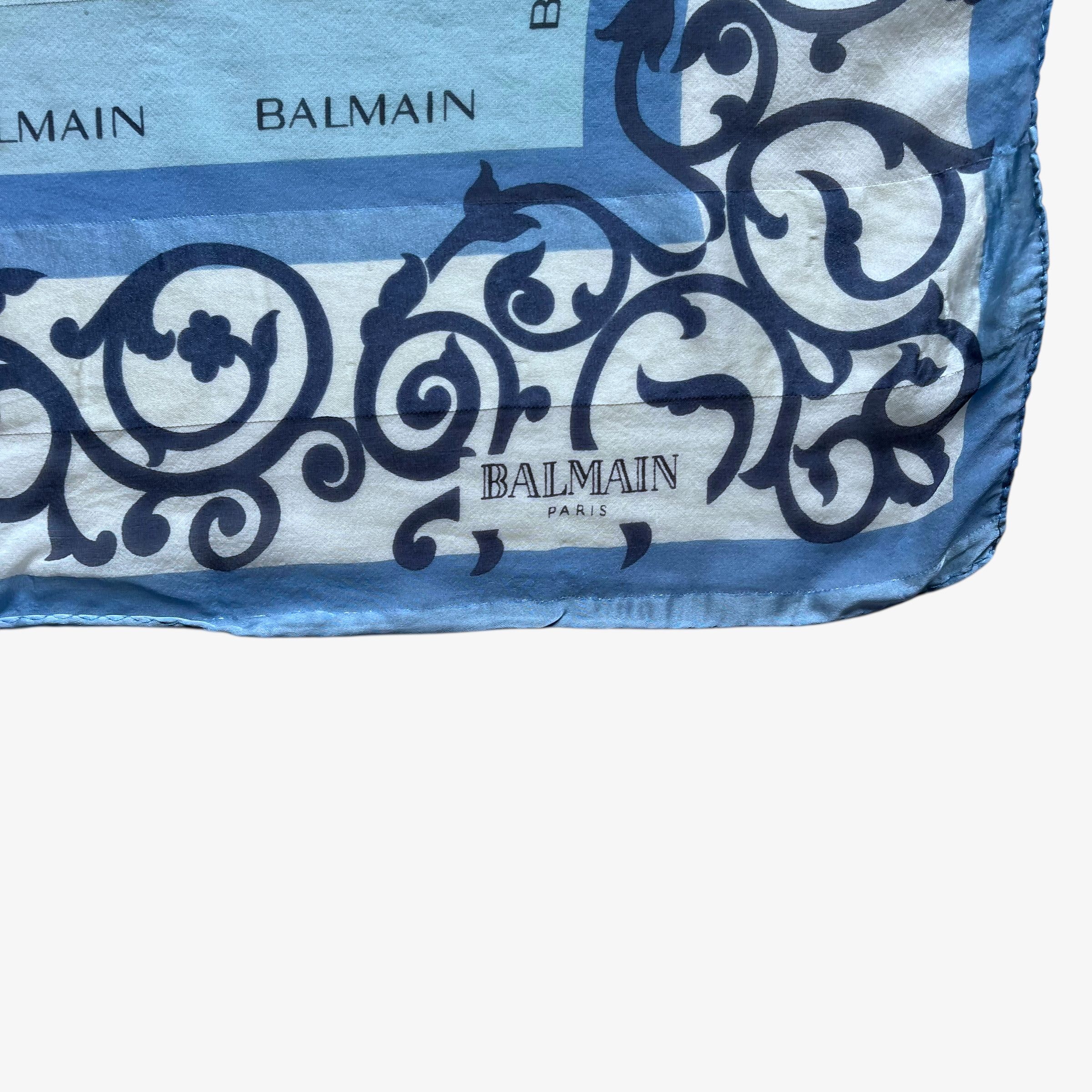 Balmain Vintage 90s Pierre Balmain Abstract Floral Print Silk Scarf Size ONE SIZE - 2 Thumbnail