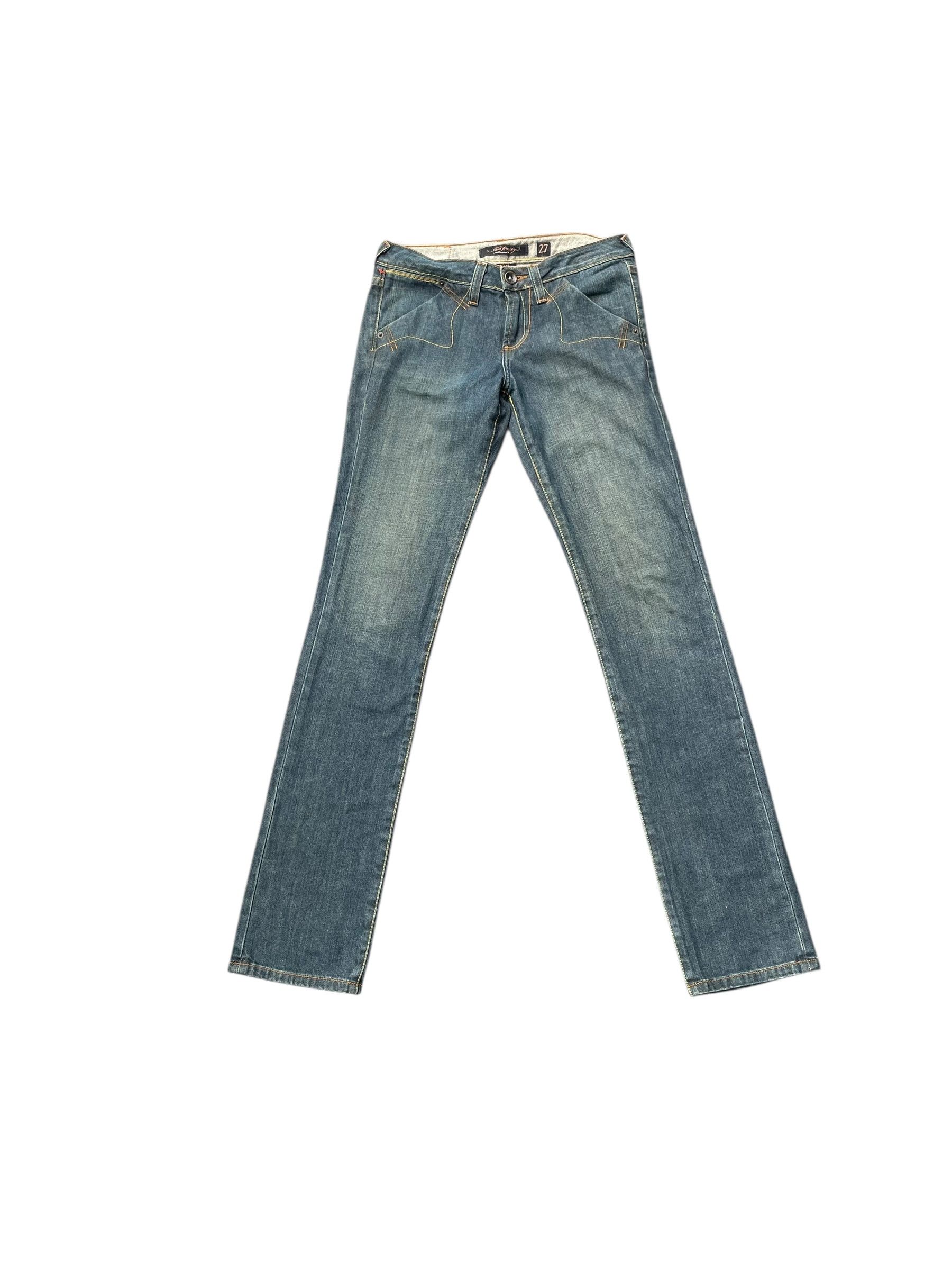 Ed Hardy Ed Hardy by Christian Audiger Skull Emboiderey Denim Size 30" / US 8 / IT 44 - 2 Thumbnail
