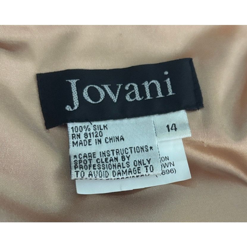 Other JOVANI Womens Black Beaded Silk & Lace Dress | NWT | Size 14 Size XL / US 12-14 / IT 48-50 - 3 Thumbnail