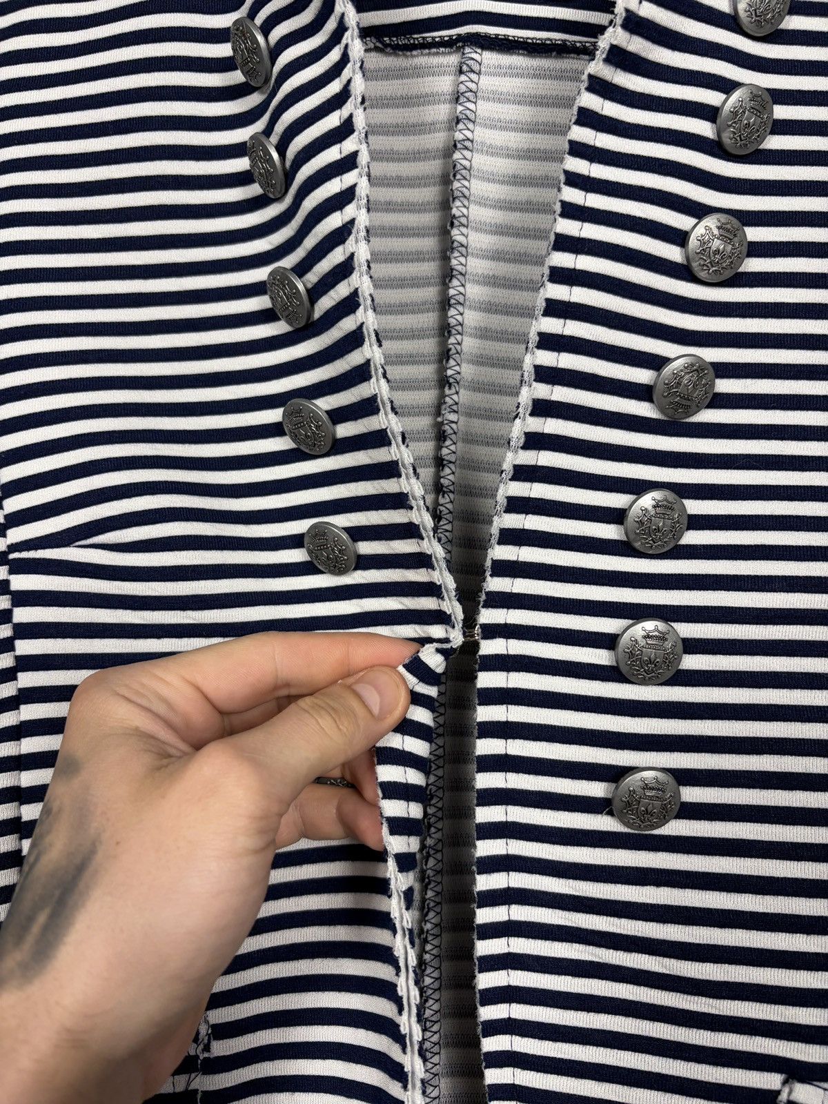 Hysteric Glamour Vintage Military Napoleon Y2K Gothic Blazer Balmain Style Size S / US 4 / IT 40 - 6 Thumbnail
