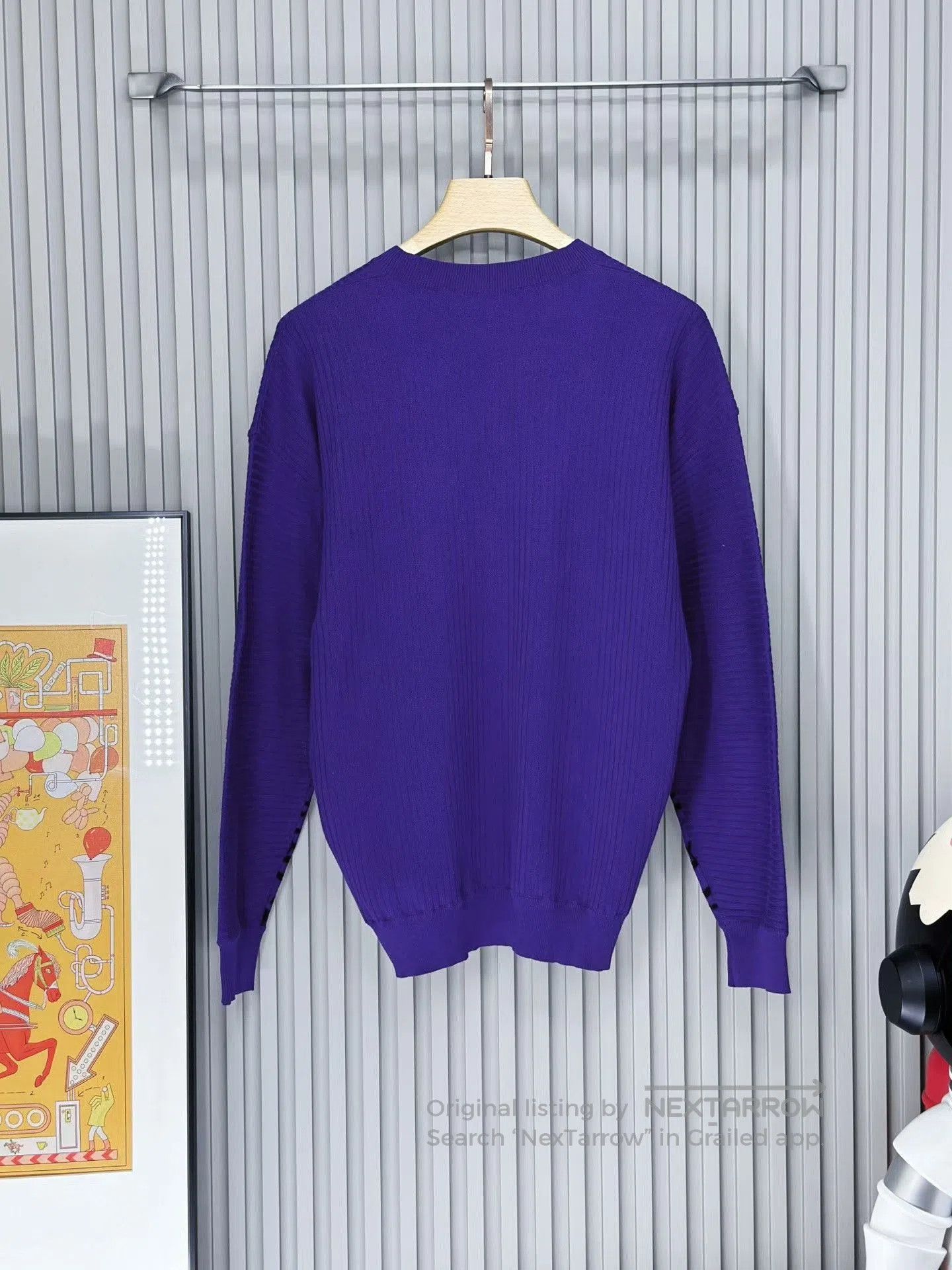 Versace Versace Purple Embroidered Casual Crewneck Sweater. Size US S / EU 44-46 / 1 - 2 Thumbnail
