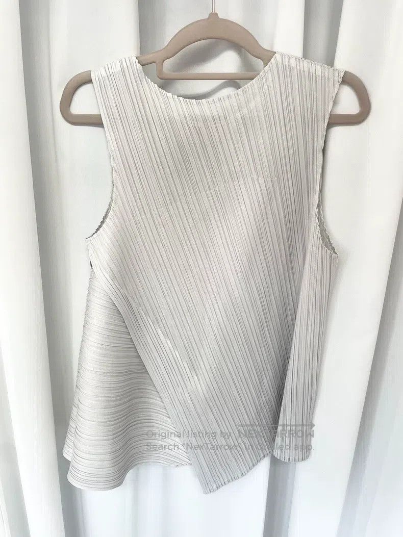 Issey Miyake Issey Miyake size:3 Diamond-cut Silver Camisole Size S / US 4 / IT 40 - 2 Thumbnail