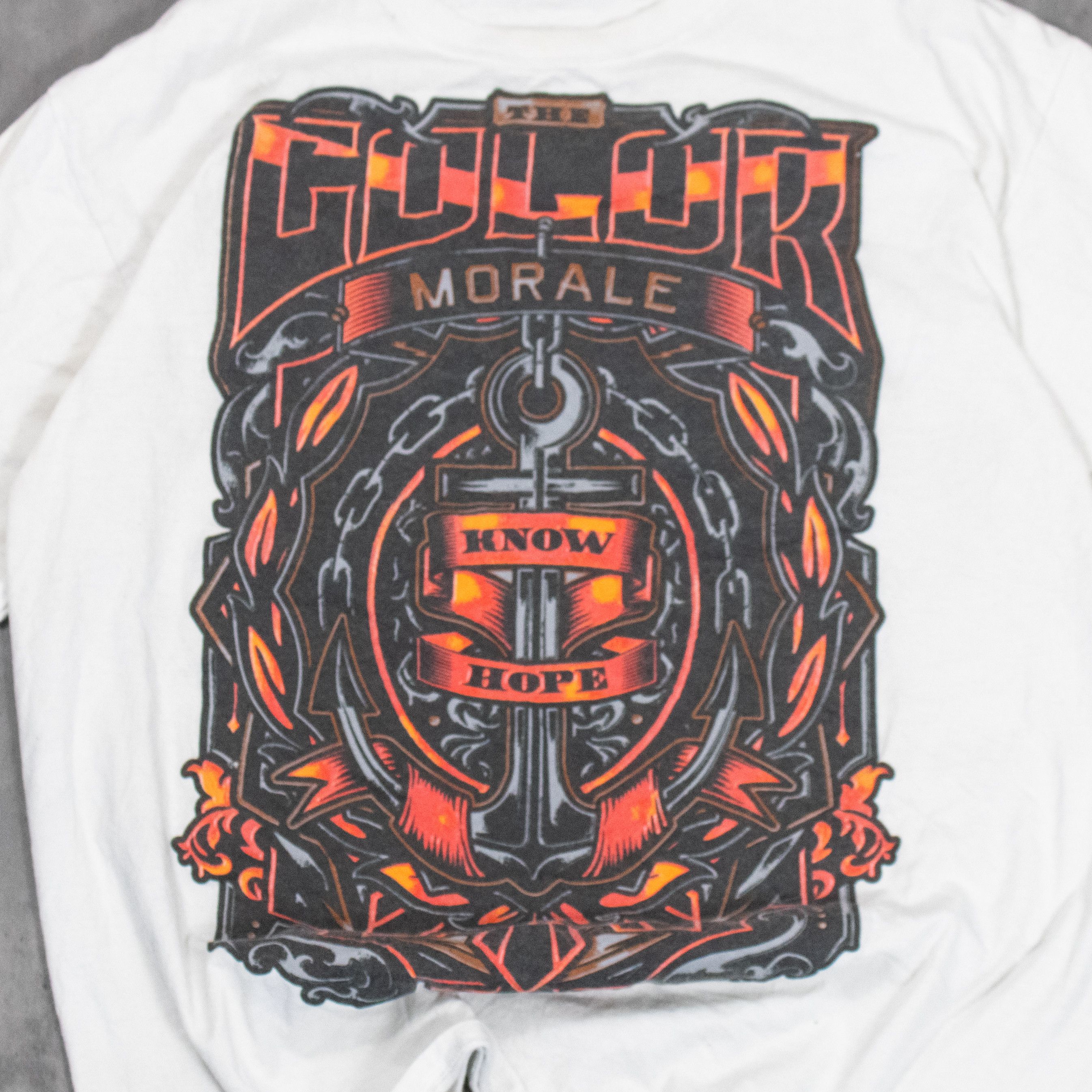 Fruit Of The Loom Y2K 2000's 00's Clock Morel Gothic Grunge White T-Shirt Size US M / EU 48-50 / 2 - 3 Thumbnail