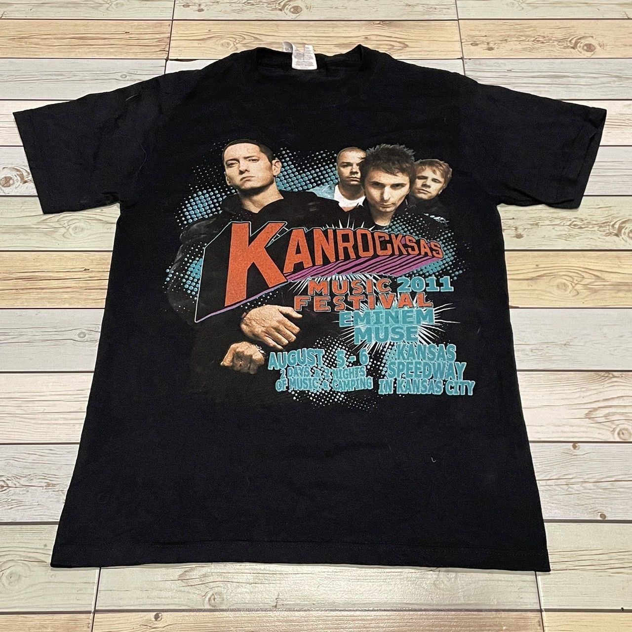 Band Tees × Eminem × Rap Tees Rare Kanrocksas Music Festival 2011 