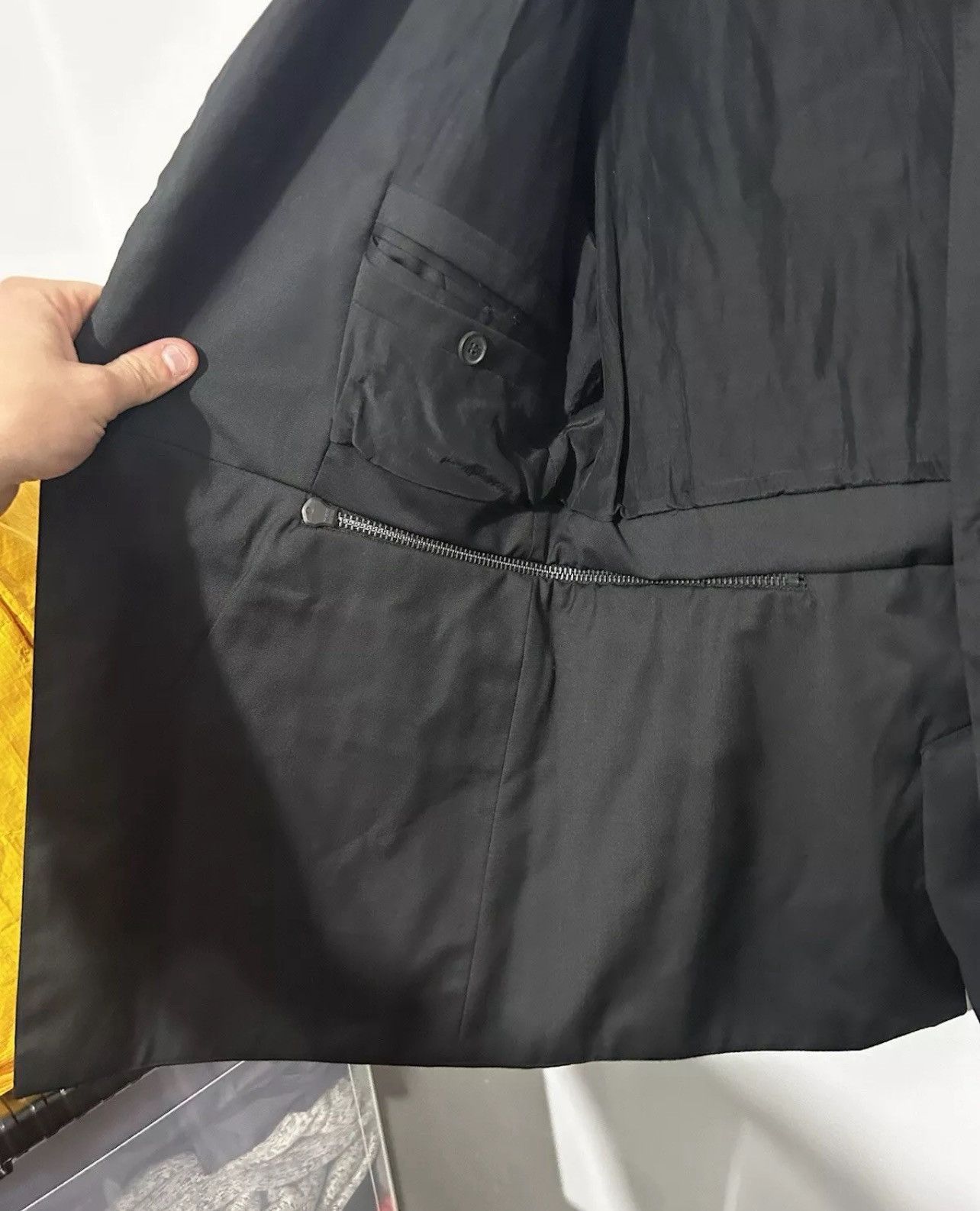 Concepts d'Odeur Mens Odeur Designer Black Blazer, Cool Wool, Size Large. Size 42R - 8 Thumbnail