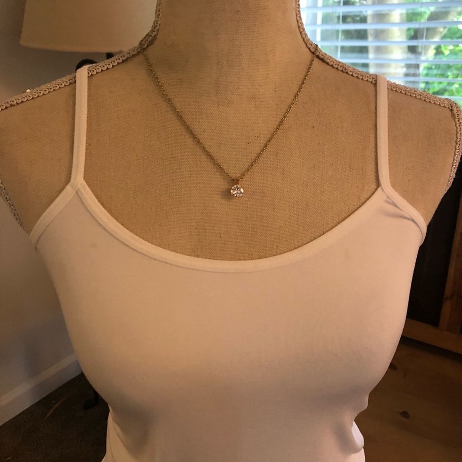 Vintage Vintage round CZ gold plated chain necklace Size ONE SIZE - 8 Thumbnail