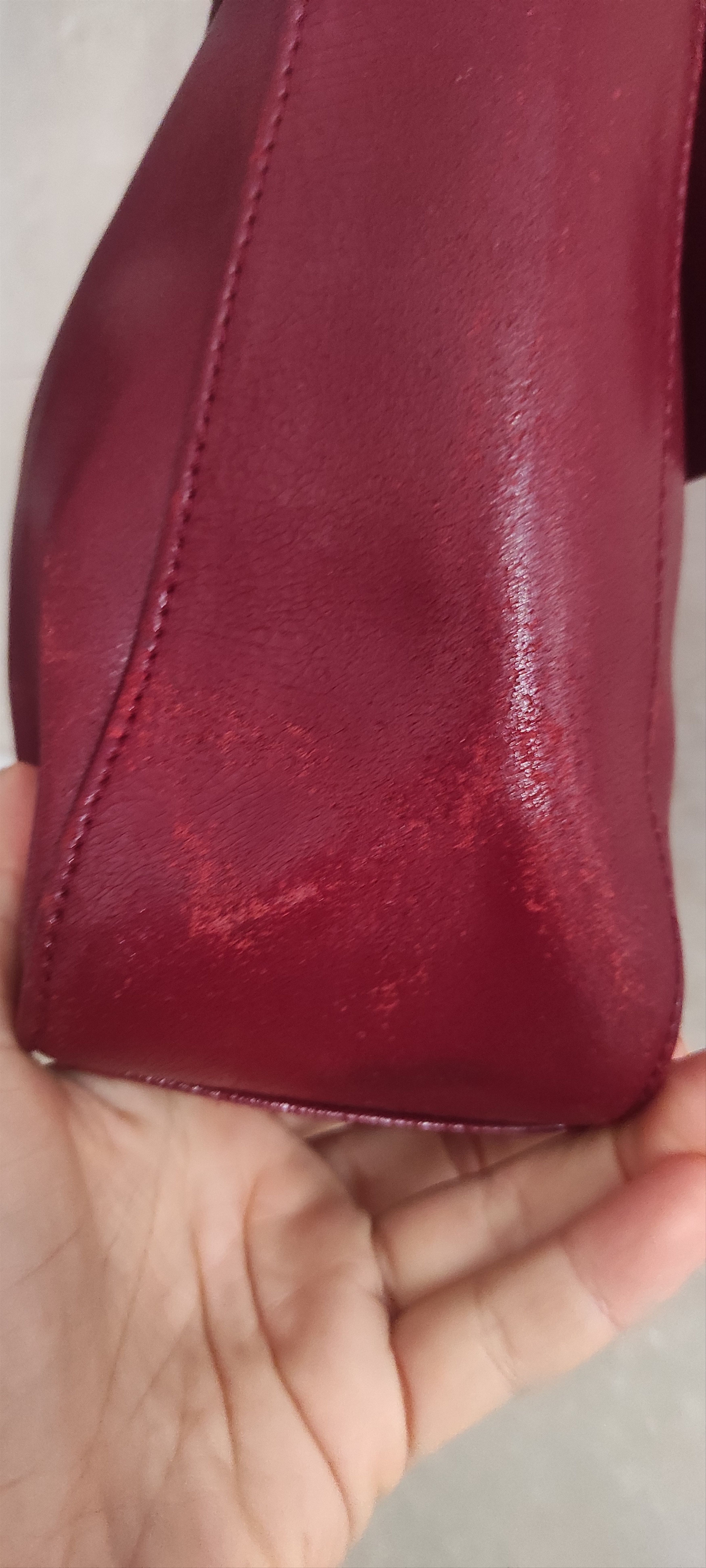 Balenciaga × Genuine Leather × Vintage Vintage Balenciaga Burgundy Monogram Shoulder Bag. Size ONE SIZE - 8 Thumbnail