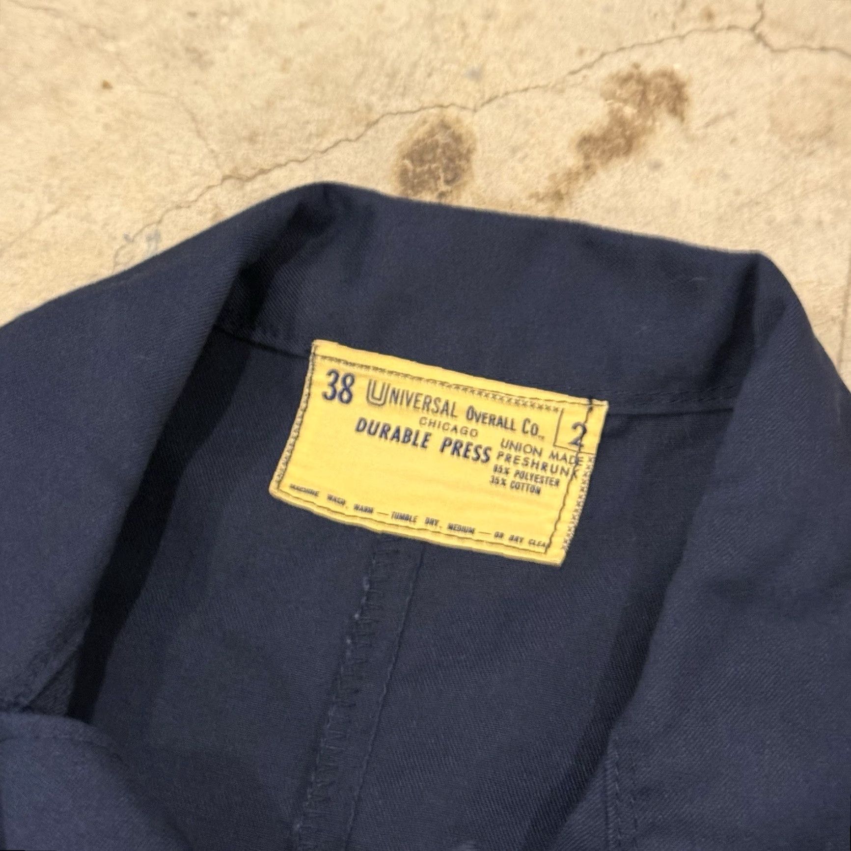 Vintage VINTAGE Buick Automobile Car Factory Durable Press Work Suit Overall Blue 38 Men Polyester 80s Size 38R - 3 Thumbnail