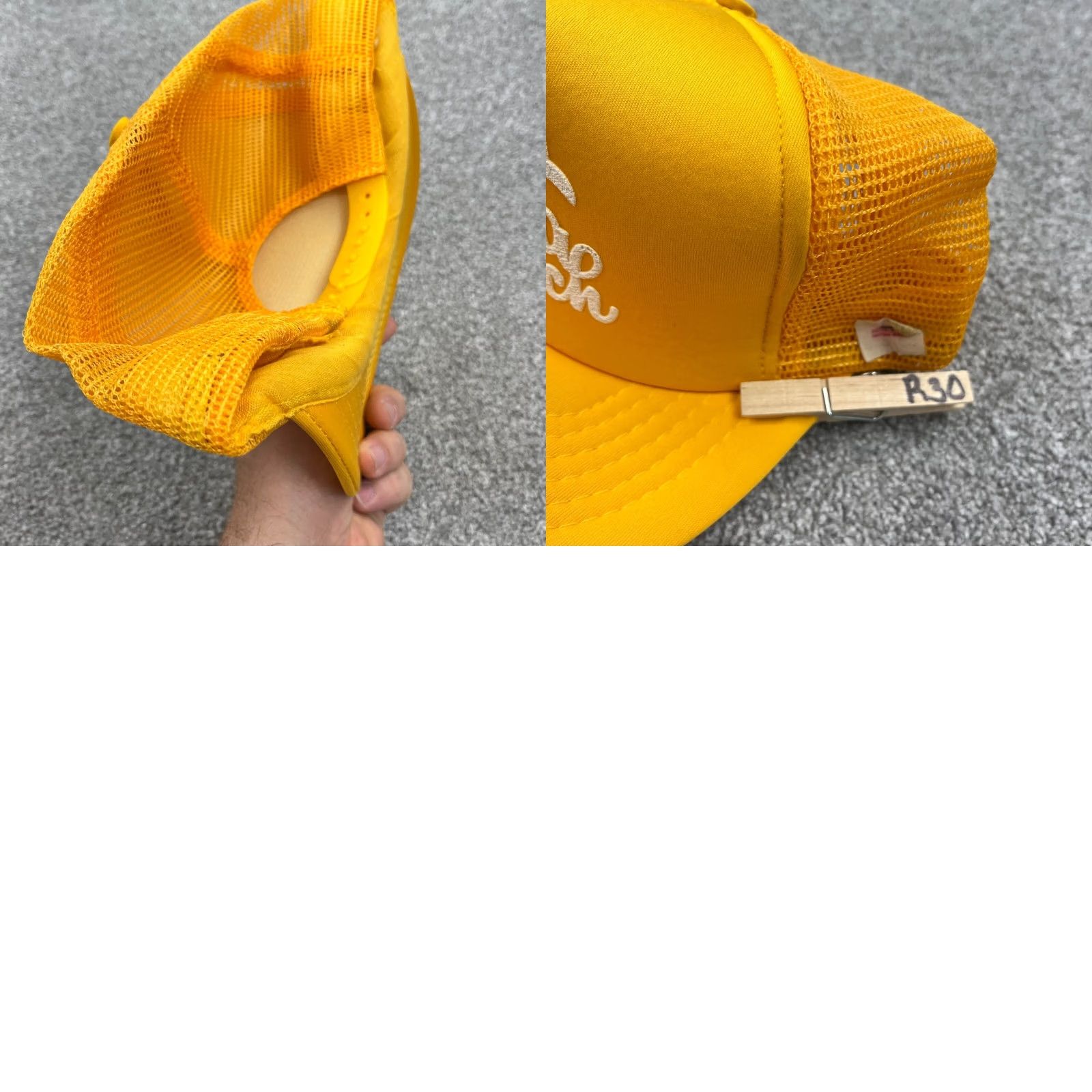 Vintage VINTAGE Daytona Beach Florida Trucker Hat Cap Snapback Yellow Puffy Print 90s Mens Size ONE SIZE - 8 Thumbnail