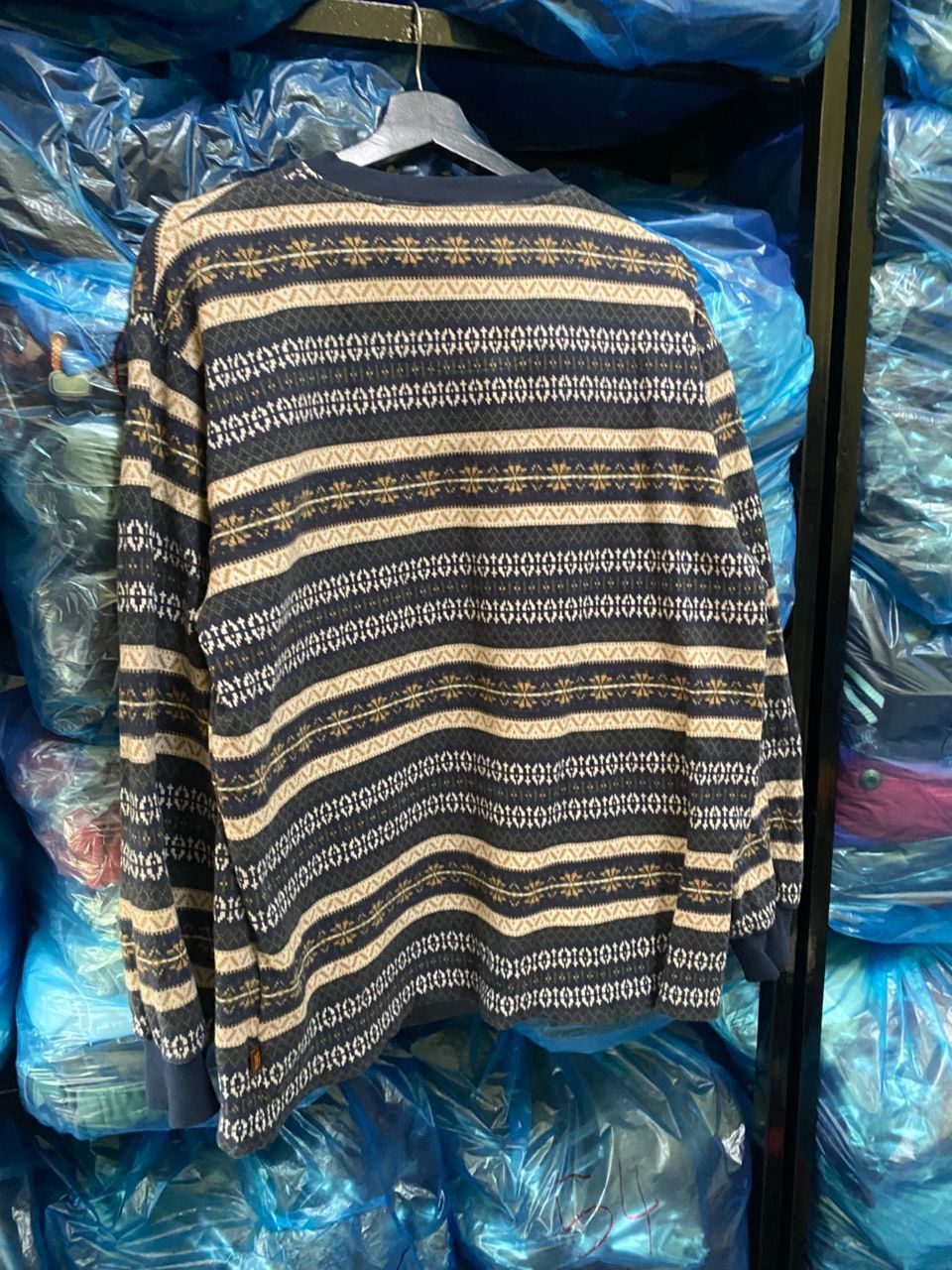 Balmain Vintage Balmain Paris Nordic Fair Isle Knit Henley Sweater Size US M / EU 48-50 / 2 - 10 Thumbnail