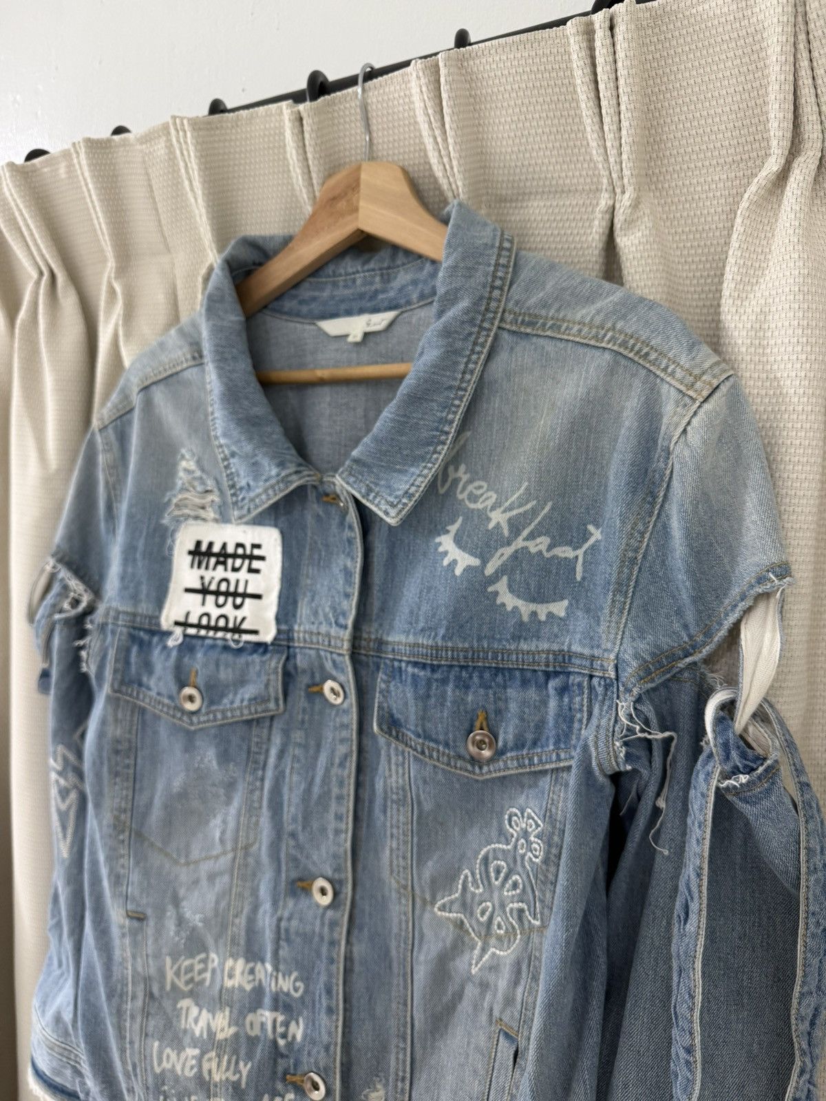 Seditionaries RARE Vintage Distressed Punk Graffiti Denim Jacket LGB Style Size US M / EU 48-50 / 2 - 3 Thumbnail