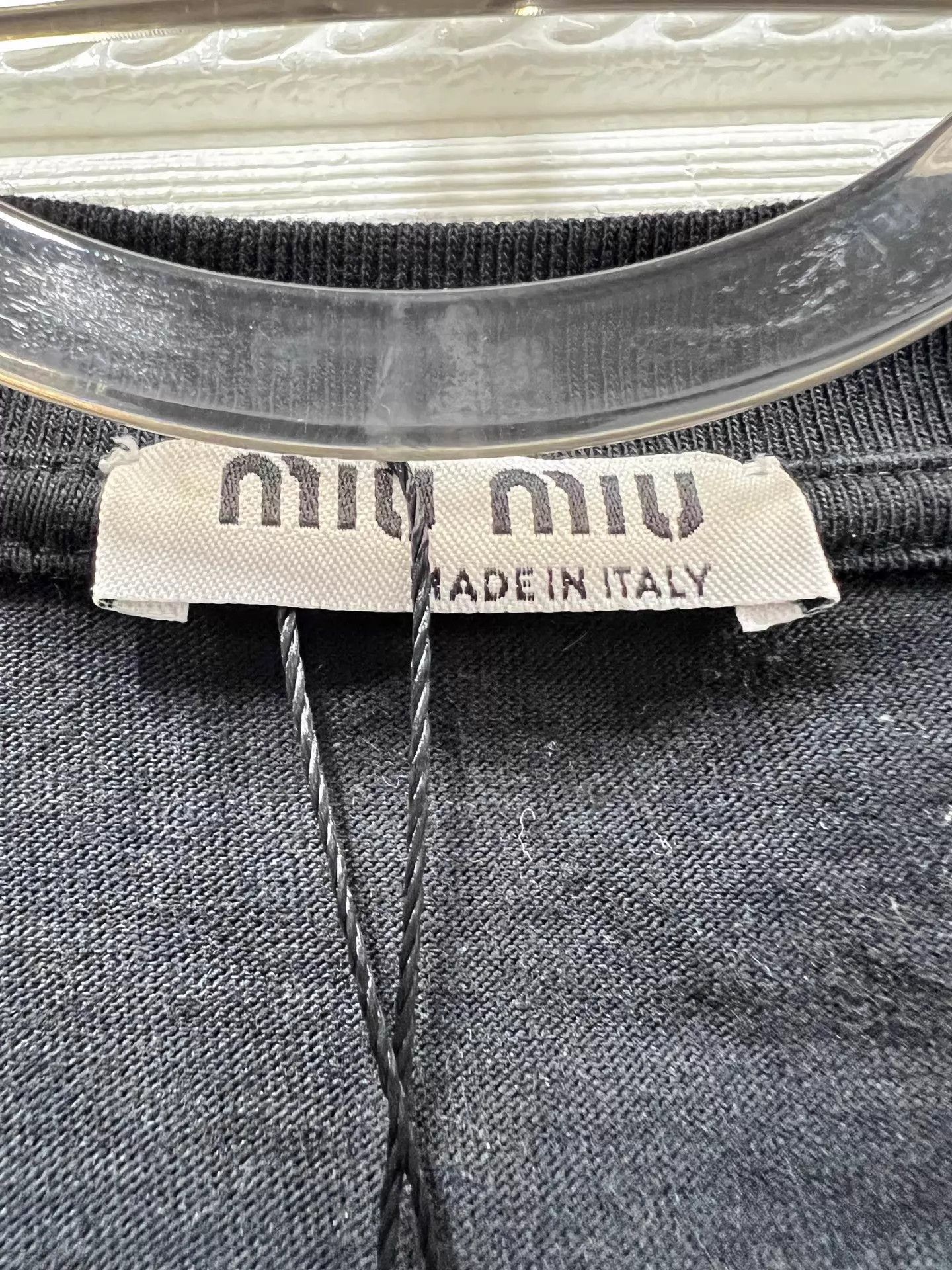 Miu Miu MIU MIU Black Rhinestone Bow Short Tee L 99 New Size L / US 10 / IT 46 - 3 Thumbnail