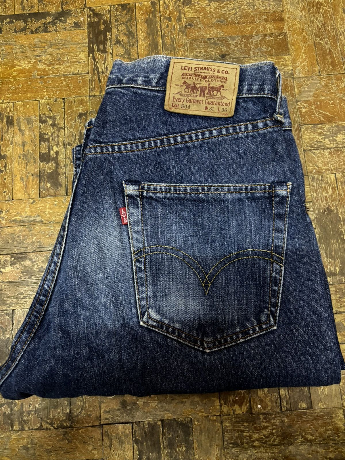 Jean × Levi's × Vintage VINTAGE LEVIS 504 SELVEDGE MEN JEANS (SIZE 31) Size US 31 - 10 Thumbnail
