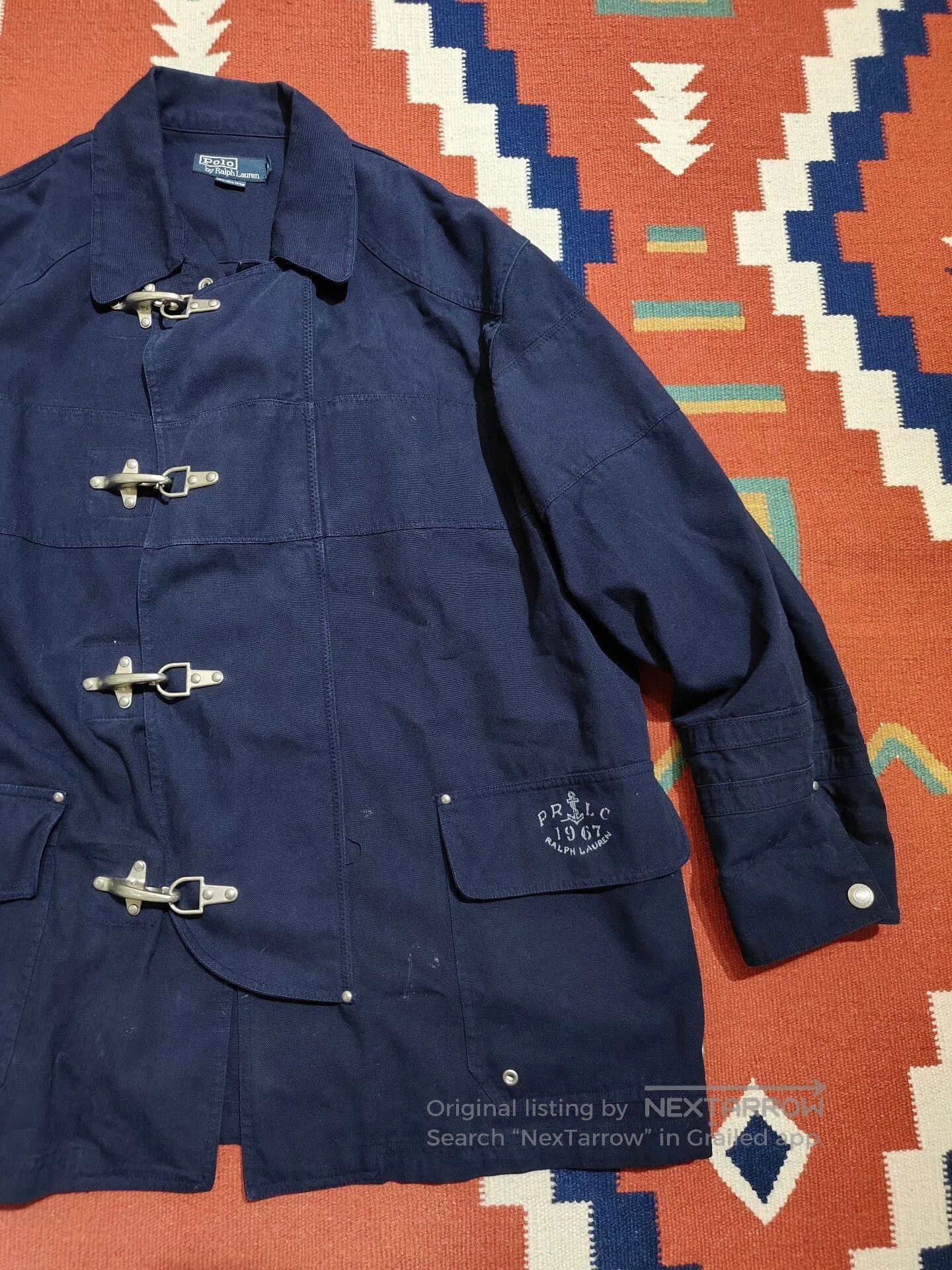 Polo Ralph Lauren Navy Blue Lobster Claw Firefighter Jacket. Size US L / EU 52-54 / 3 - 2 Thumbnail