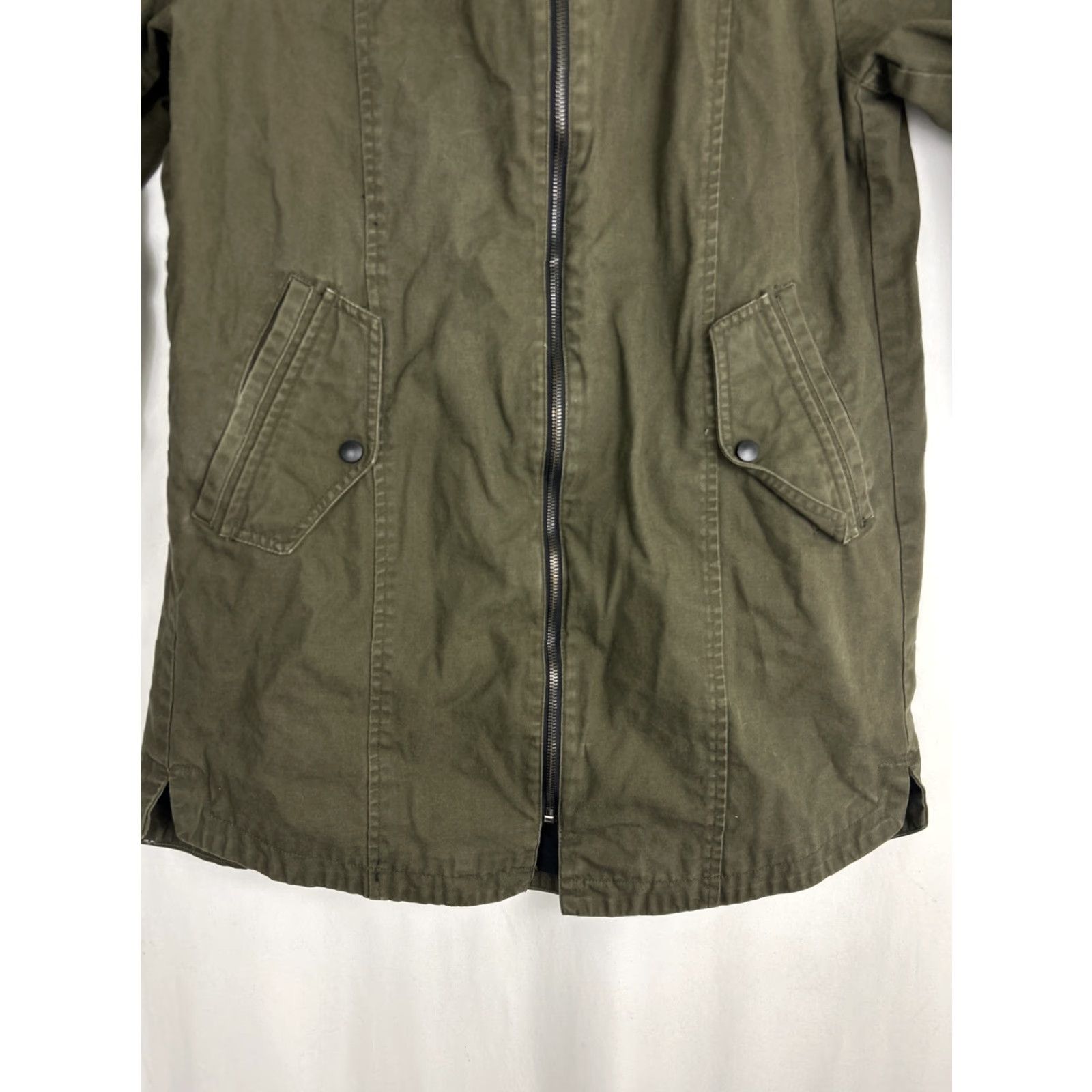 Zara ZARA Military Long Jacket Size M Green Speak Up Basics Z1975 Denim Street Cool Size US M / EU 48-50 / 2 - 7 Thumbnail