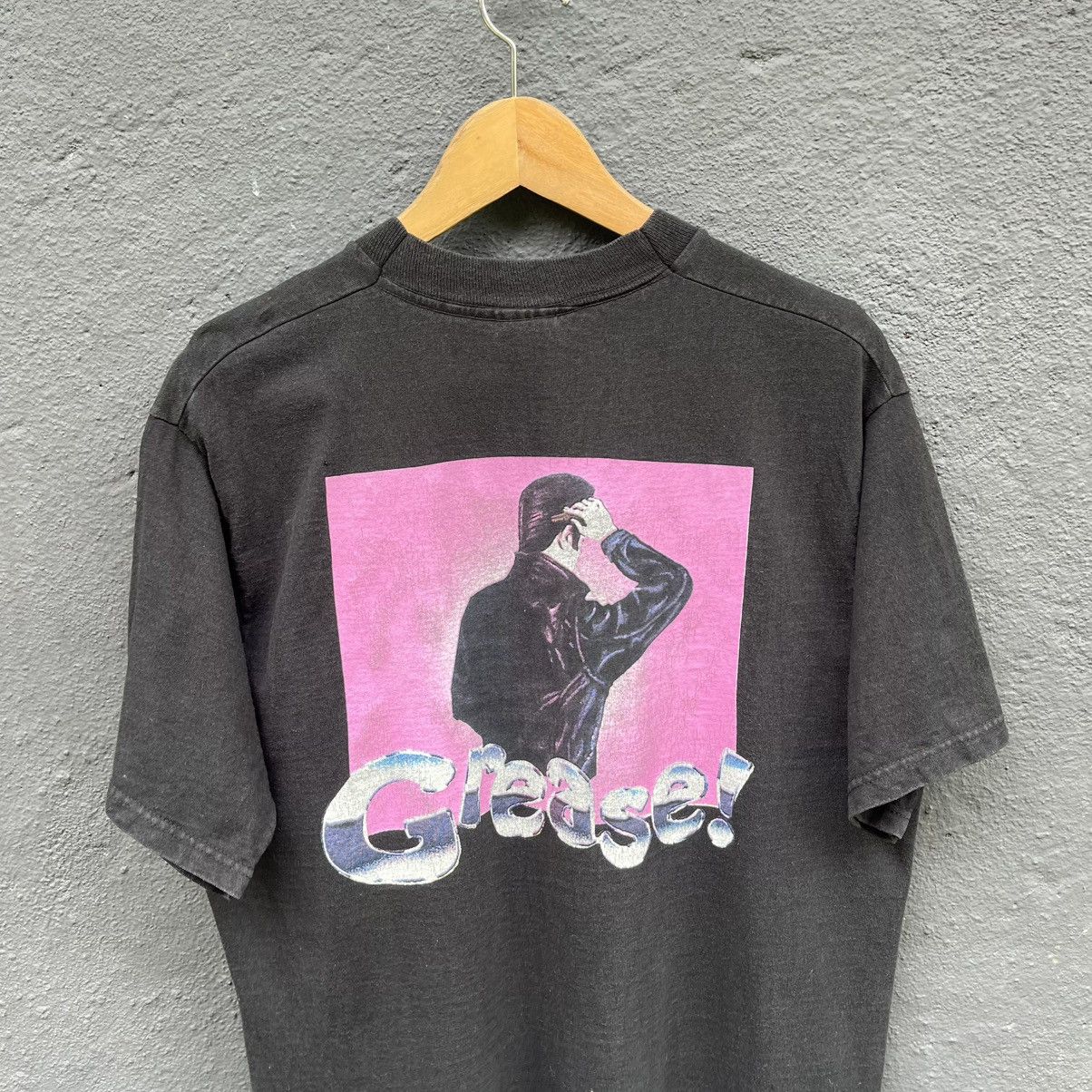 Vintage Thrashed Faded 90s Grease! John Travolta Movie Tee Size US M / EU 48-50 / 2 - 2 Thumbnail