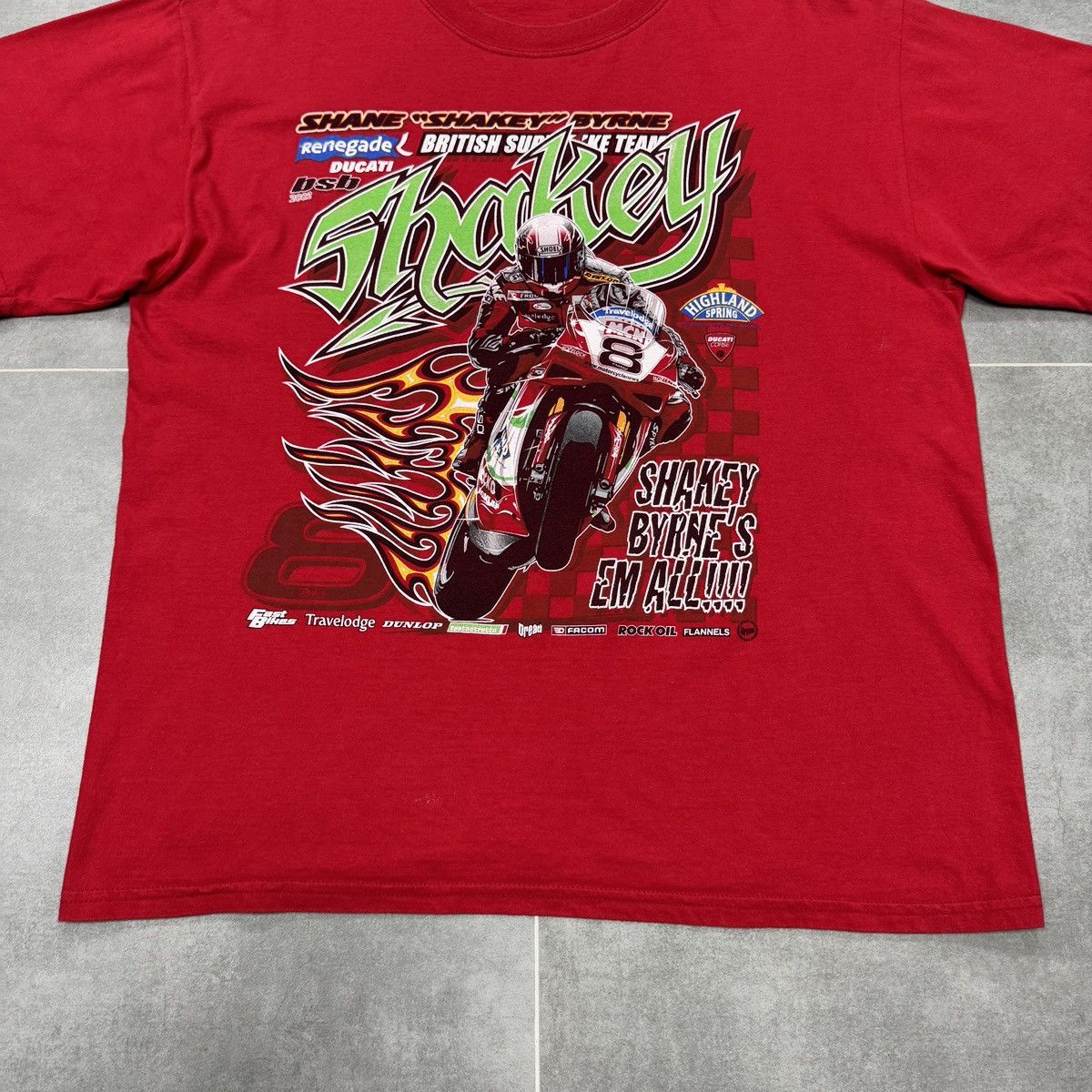 Ducati × Vintage Vintage Byrne Shane #8 Shakey Ducati Racing 2002 T-Shirt Size US L / EU 52-54 / 3 - 4 Thumbnail