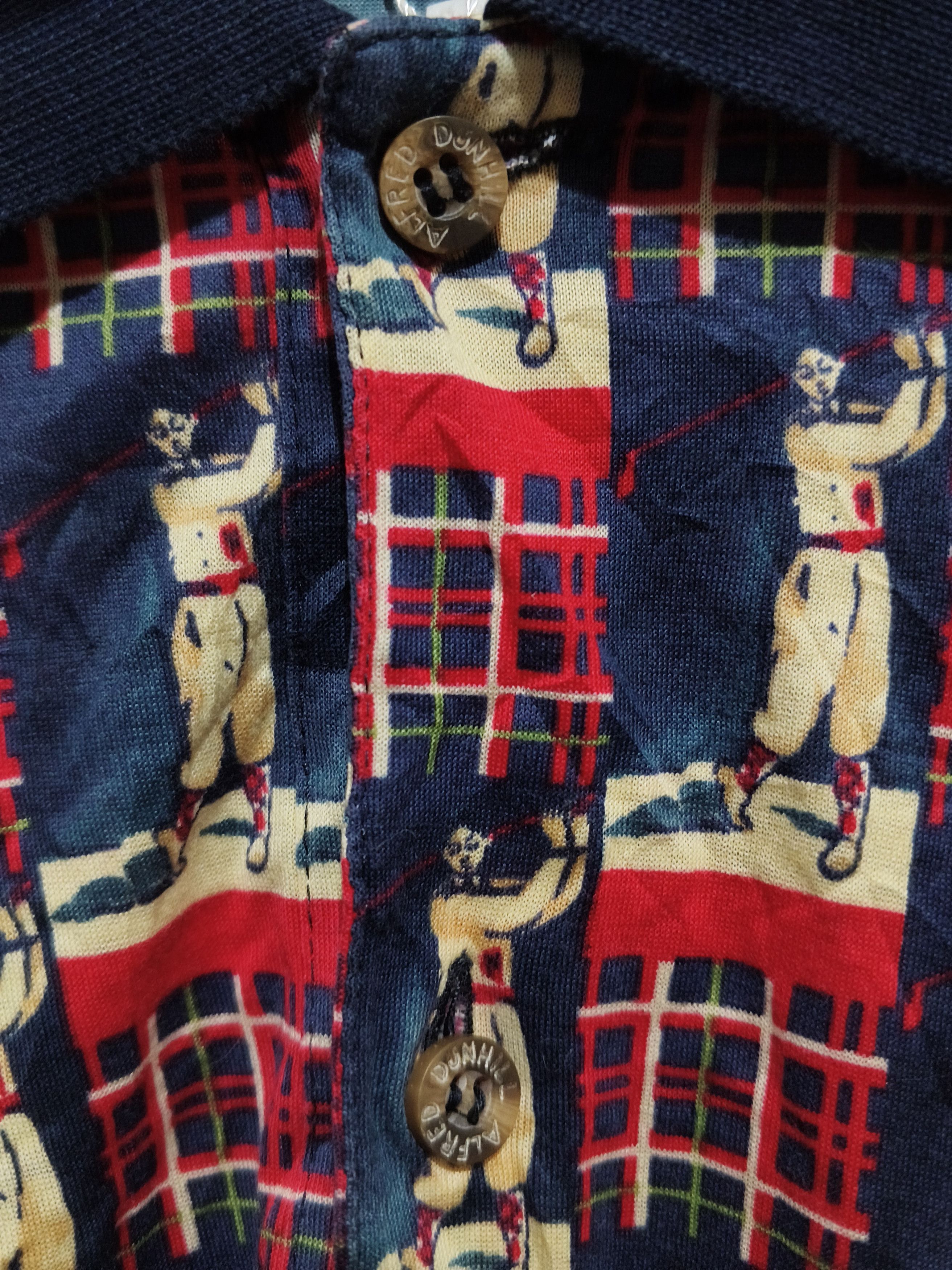 Alfred Dunhill 💥RARE Vintage 90s💥 Dunhill AOP Golfer Print Long Sleeve Size US L / EU 52-54 / 3 - 7 Thumbnail