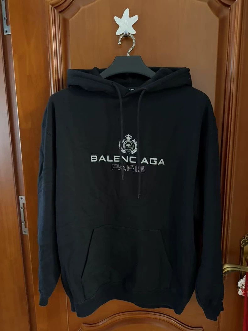 Balenciaga Balenciaga Glitter Crown Hoodie Black Size US M / EU 48-50 / 2 - 1 Thumbnail