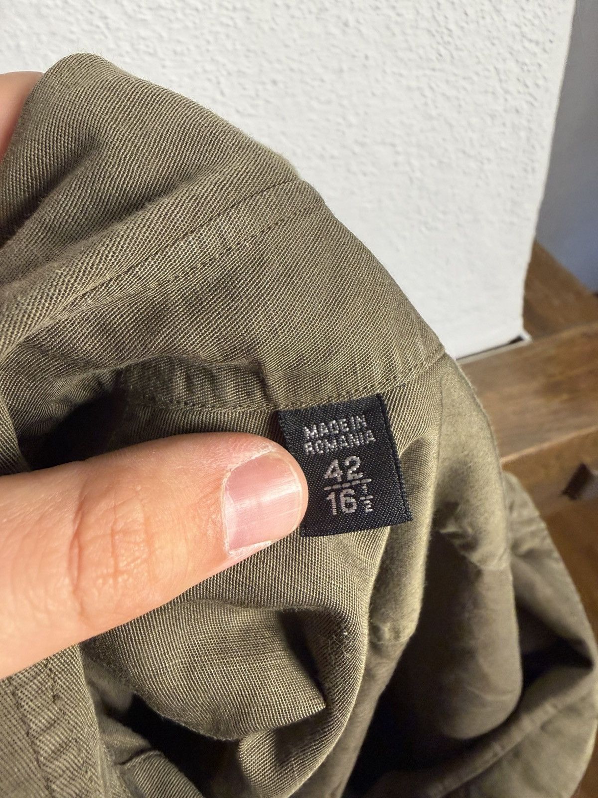 Tom Ford Tom Ford Olive Green Linen Cotton Shirt Size 42 / Fits M-L Size US M / EU 48-50 / 2 - 7 Thumbnail