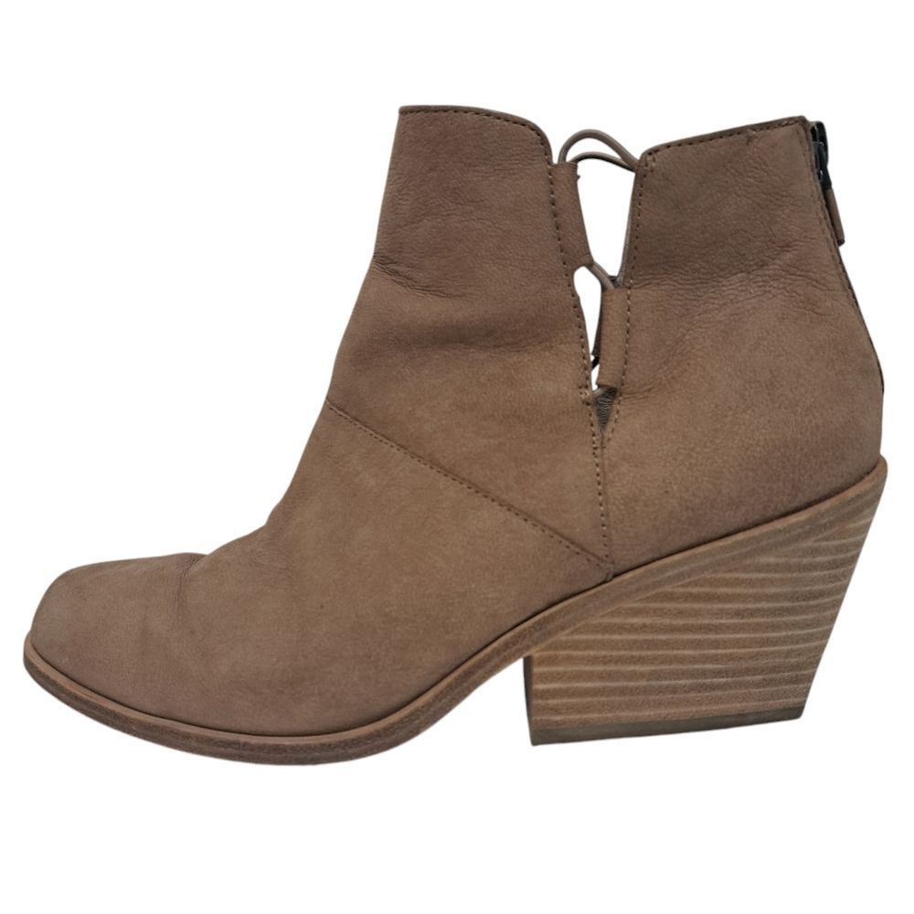 Eileen Fisher Eileen Fisher Tote Chic Ankle Boots Stacked Heel Size 8.5 Earth Tumbled Nubuck Size US 8.5 / IT 38.5 - 3 Thumbnail