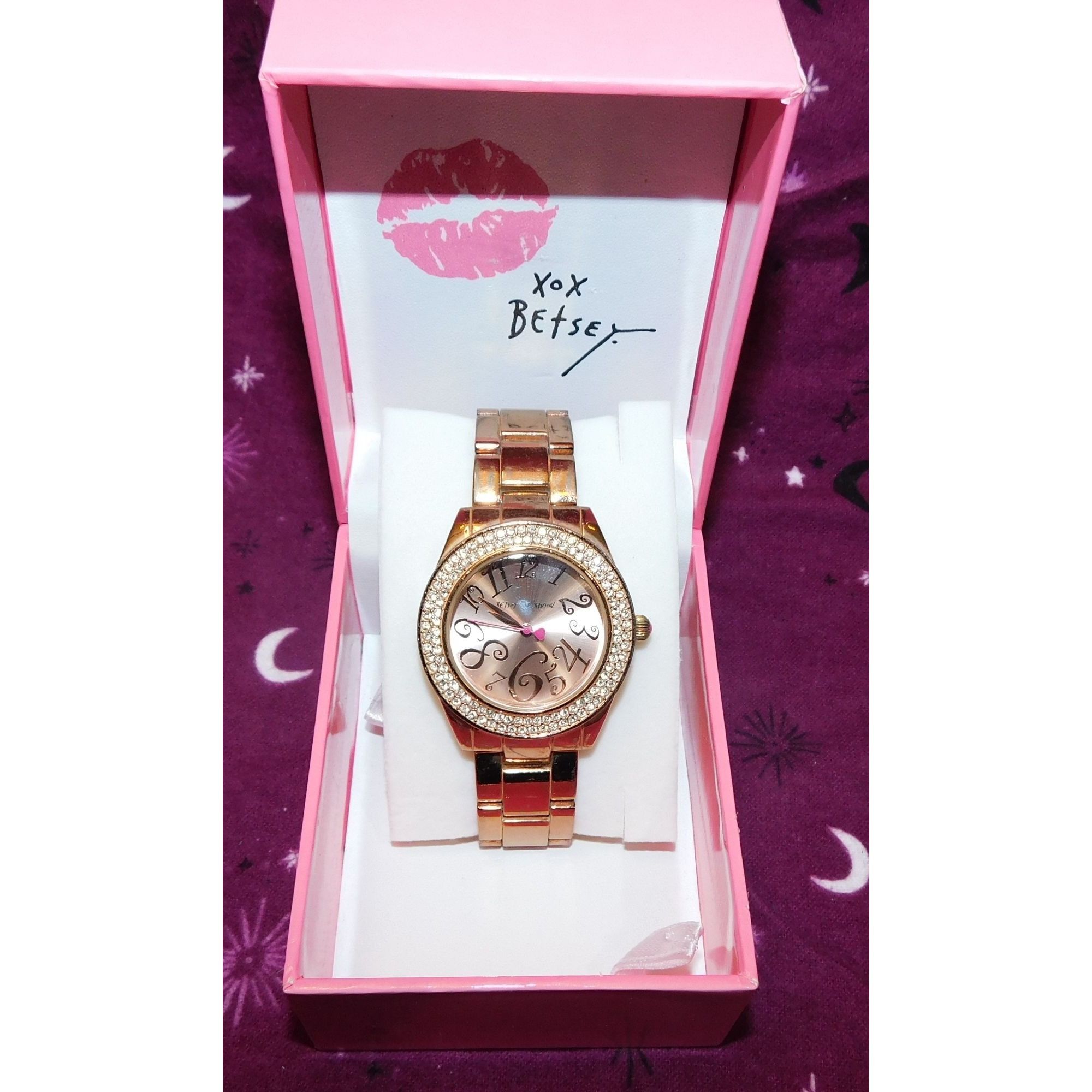 Betsey Johnson Betsey Johnson Rose Gold Rhinestone Watch Size ONE SIZE - 7 Thumbnail