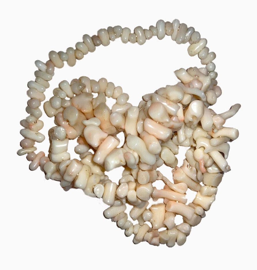 Designer Angel Skin Coral Polished Branch Nugget Bead Necklace Size ONE SIZE - 1 Thumbnail
