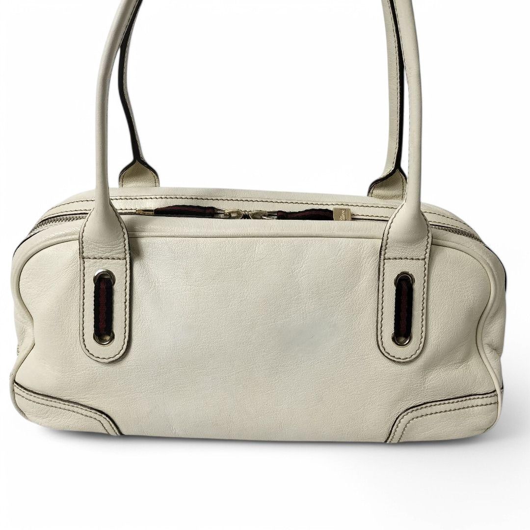 Gucci Gucci - Prince Handbag Shoulder Bag Boston White Leather Size ONE SIZE - 3 Thumbnail