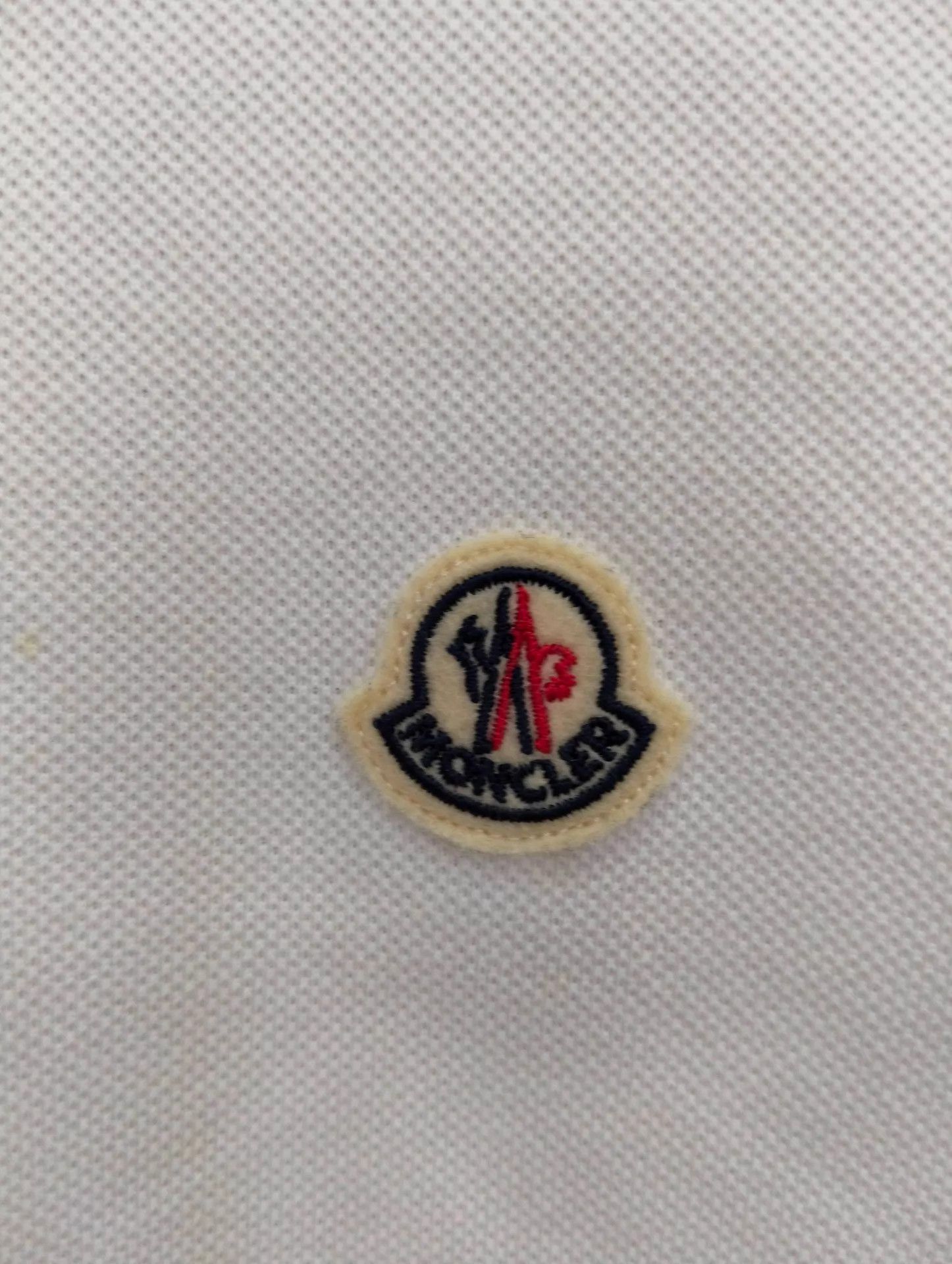 Moncler Moncler White Polo Shirt Short Sleeve L Size US L / EU 52-54 / 3 - 7 Thumbnail