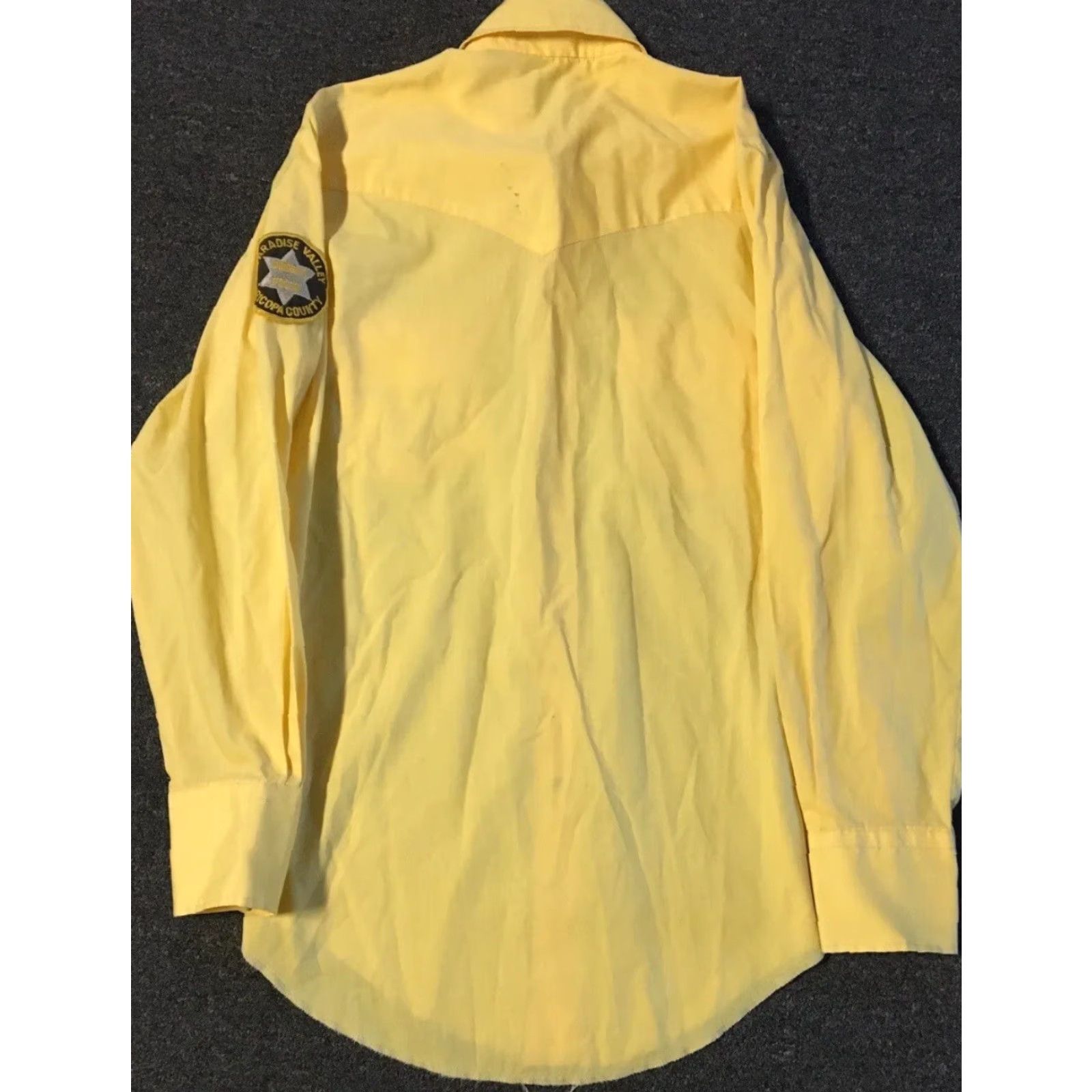 Vintage VINTAGE Paradise Valley Arizona Sheriffs Posse Shirt M Shirt T-Shirt Long Sleeve Yellow Cop Grunge 70s 80s 90s USA Military Western Pearl Snap Size US M / EU 48-50 / 2 - 5 Thumbnail