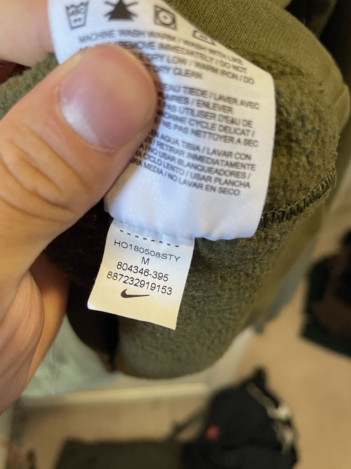 Nike Nike Olive Green Hoodie Pullover Sweatshirt Logo Spellout Size US M / EU 48-50 / 2 - 6 Thumbnail