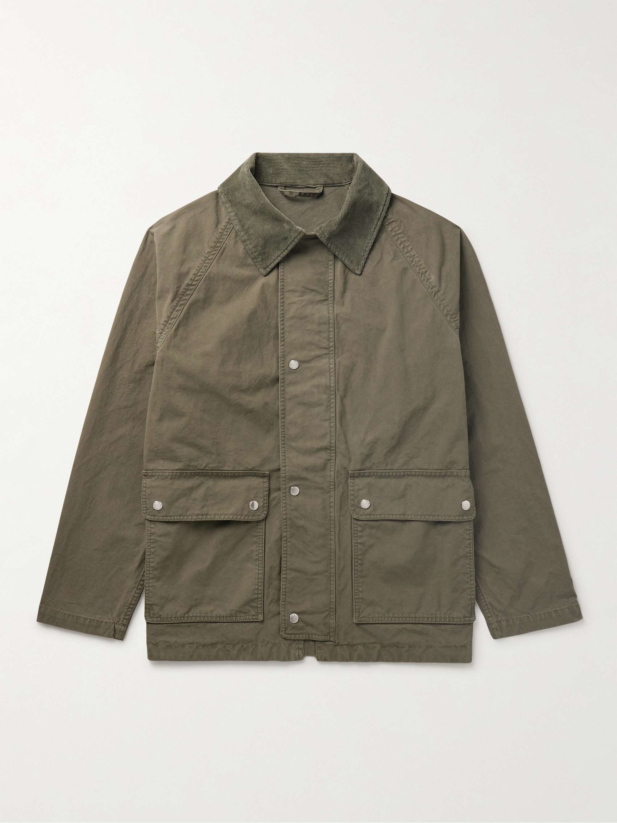 NN07 Glenn Corduroy-Trimmed Garment-Dyed Canvas Jacket Size US M / EU 48-50 / 2 - 1 Thumbnail