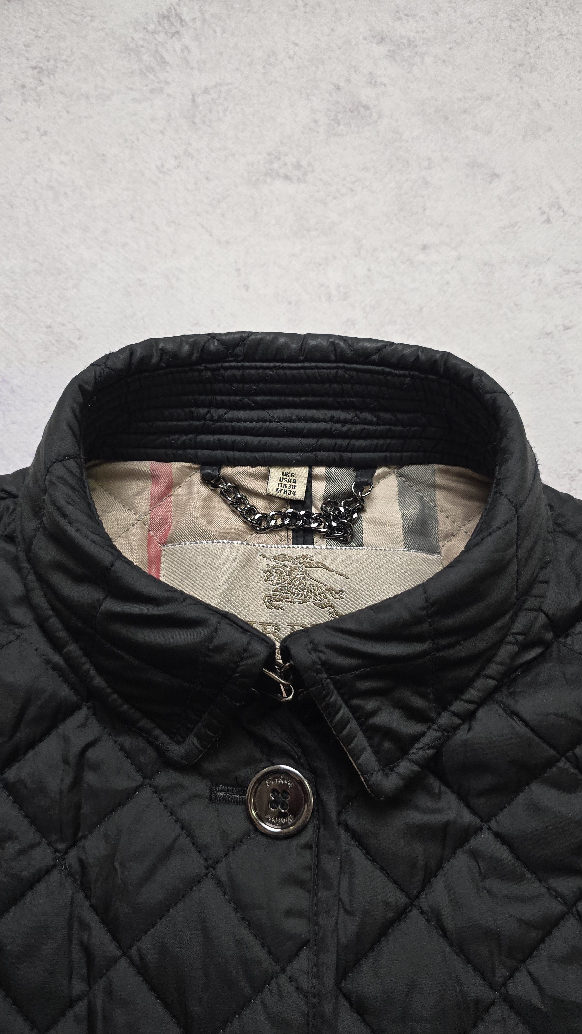 Burberry Burberry Brit Women’s Black Quilted Jacket Nova Check Size XS / US 0-2 / IT 36-38 - 14 Thumbnail
