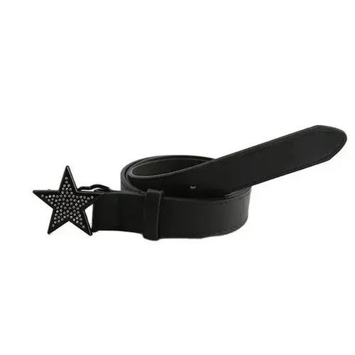Vintage Y2k Star Rhinestone Black Belt Size ONE SIZE - 3 Thumbnail