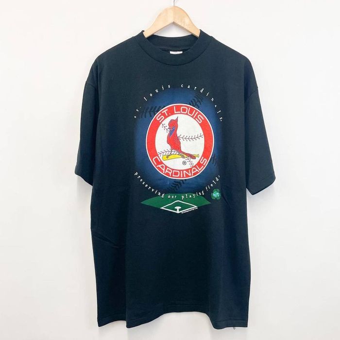 vtg 90s STAN MUSIAL CARICATURE ST. LOUIS CARDINALS T-Shirt MEDIUM mlb  baseball