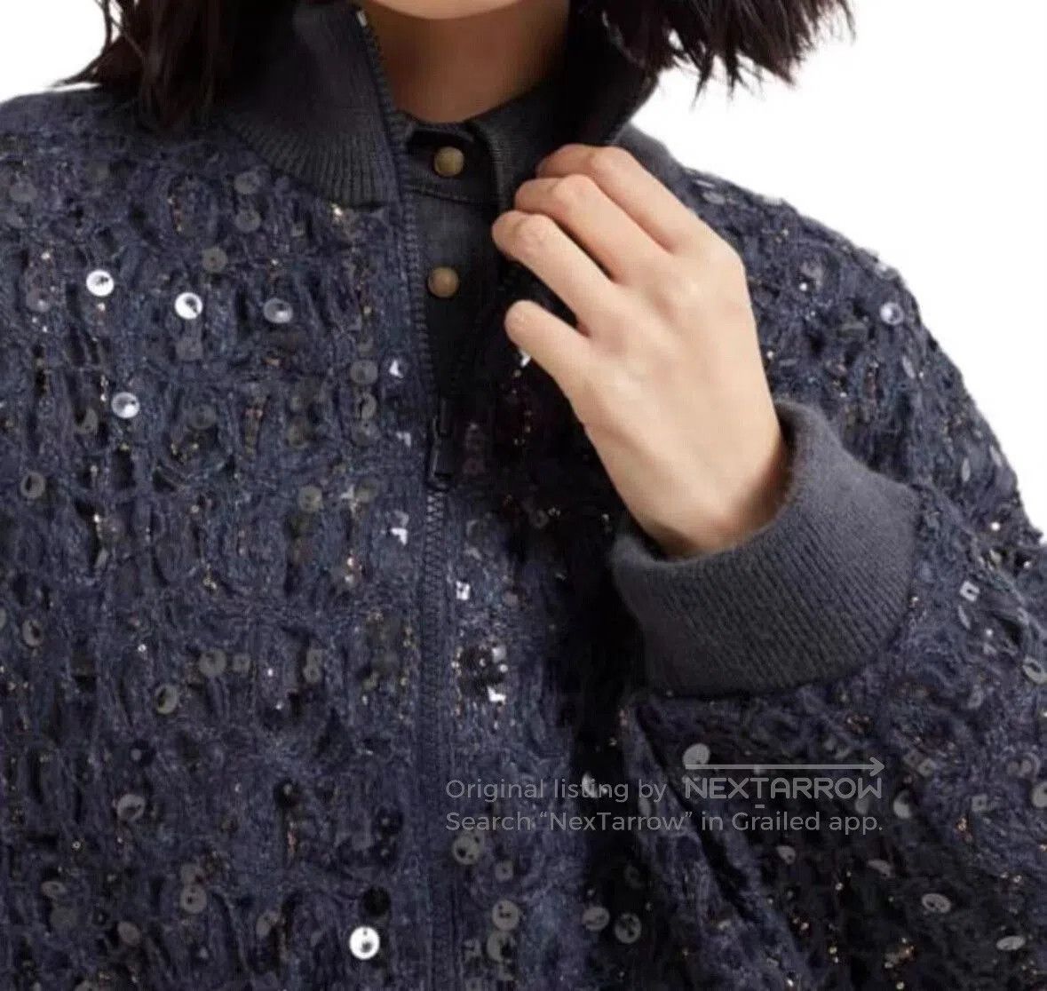 Brunello Cucinelli Brunello Cucinelli Sparkly Cardigan for Women. Size M / US 6-8 / IT 42-44 - 5 Thumbnail