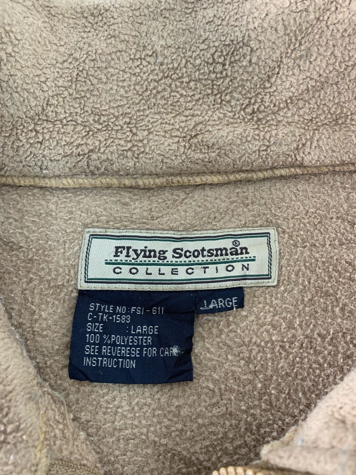 Japanese Brand 90s Flying Scotsman Fleece Half Zip Embroidery Logo Size US L / EU 52-54 / 3 - 5 Thumbnail