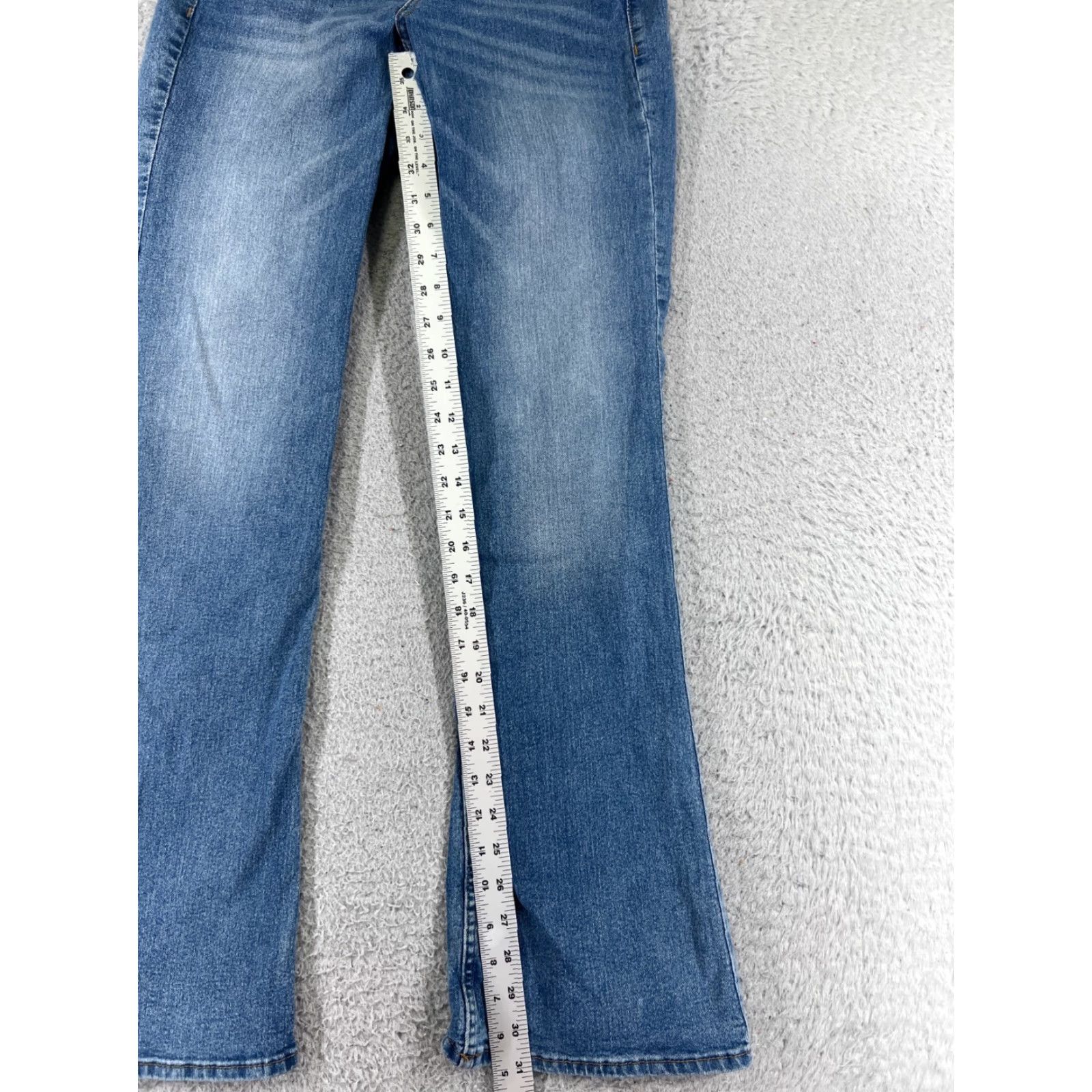 Denime &Denim Jeans Womens 4 Blue Bootcut Low Waist 26x31 Cotton Blend Stretch 5-Pocket Logo Embroidered Size 27" / US 4 / IT 40 - 7 Thumbnail
