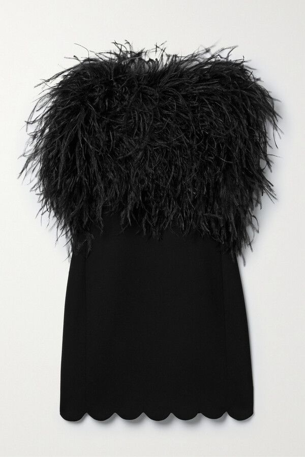 image of Saint Laurent Paris Oc11Z10524 Mini Dress In Black, Women's (Size Medium)
