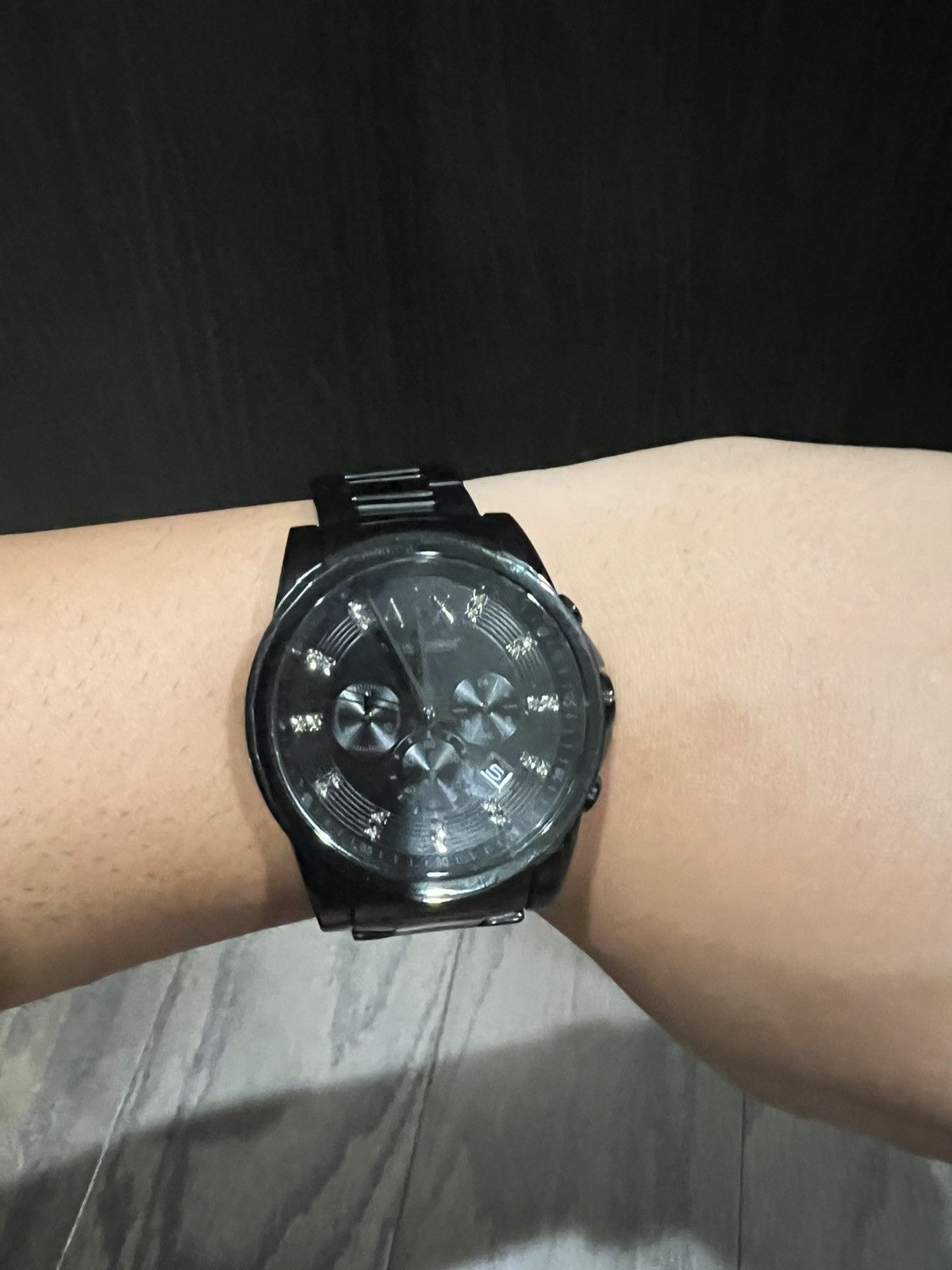 Armani Exchange AX Armani Exchange Chronograph Watch with Rhinestone Design Size ONE SIZE - 10 Thumbnail