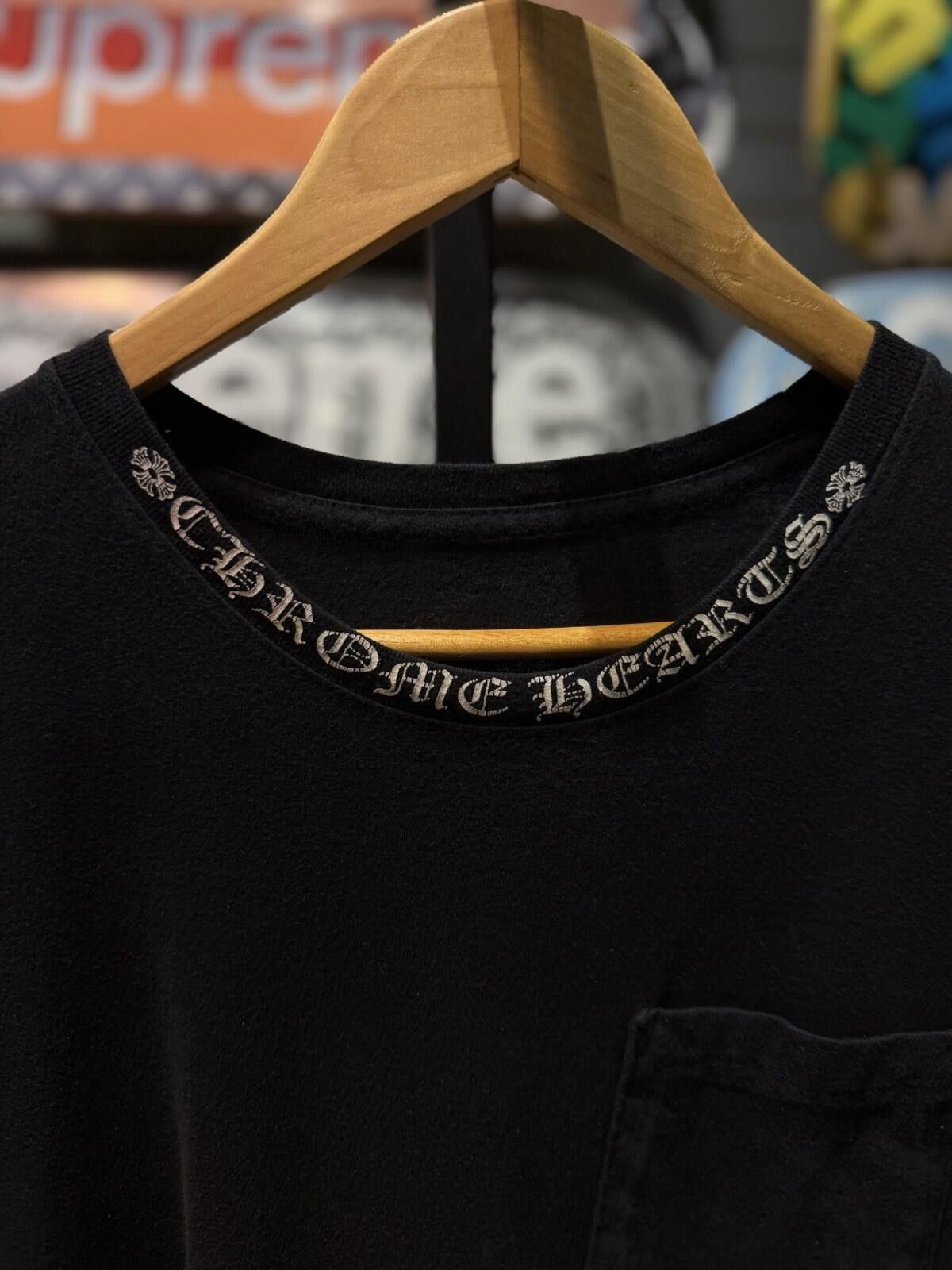 Chrome Hearts Chrome Hearts Neck Logo Tee Shirt Black Size (M) RARE Size US M / EU 48-50 / 2 - 5 Thumbnail