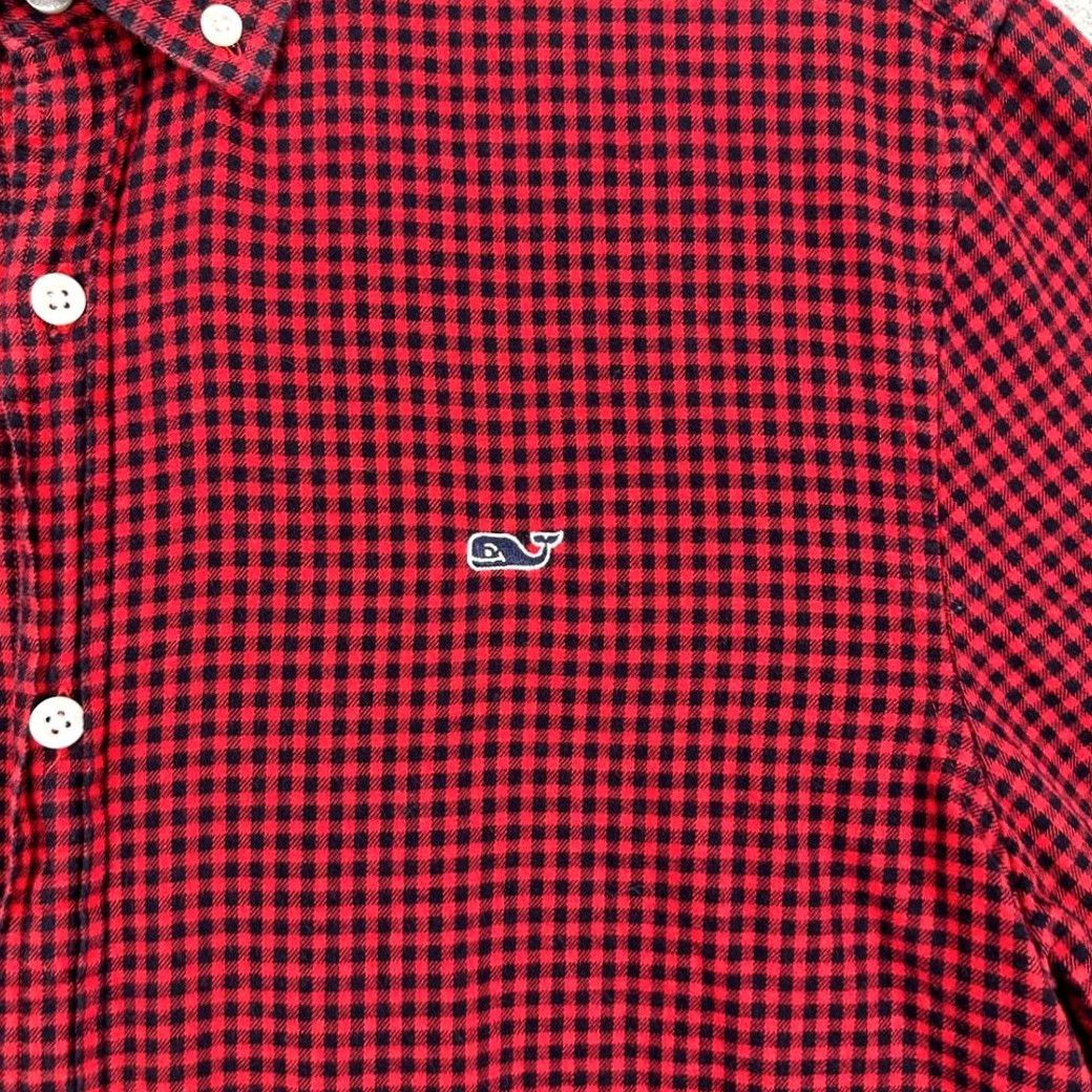 Vineyard Vines Vineyard Vines Shirt Mens Medium Red Gingham Button-Down Flannel Whale Casual Size US M / EU 48-50 / 2 - 6 Thumbnail