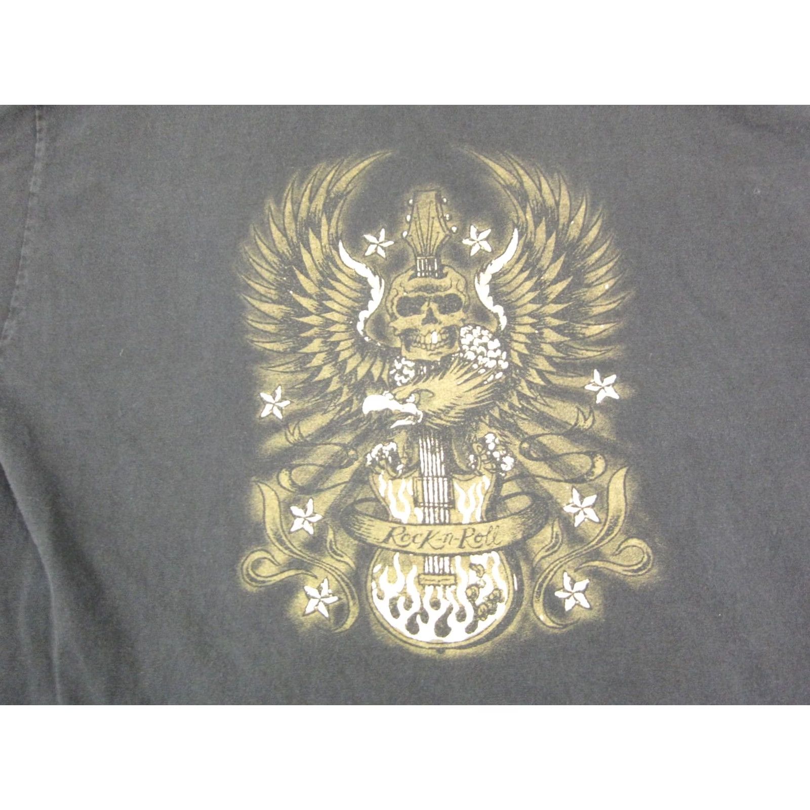 Vintage Vintage Rock & Roll Shirt Mens Large Black Eagle Gothic Biker Skull Y2K 90s Tee Carded Size US L / EU 52-54 / 3 - 2 Thumbnail